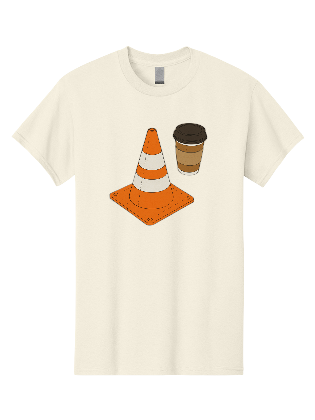 Traffic-Cone-Coffee-1 Men'S Graphic Tee, 100% Cotton, Comfortable Casual Summer Wear, Machine Washable, Vintage Camera, Old Camera, Antique Camera, Black Camera, Classic Photography, Photography Equipment, Nostalgic Device, Film Camera, Baq153