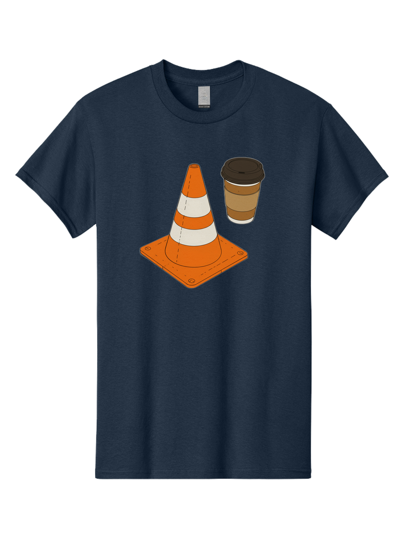 Traffic-Cone-Coffee-1 Men'S Graphic Tee, 100% Cotton, Comfortable Casual Summer Wear, Machine Washable, Vintage Camera, Old Camera, Antique Camera, Black Camera, Classic Photography, Photography Equipment, Nostalgic Device, Film Camera, Baq153 12