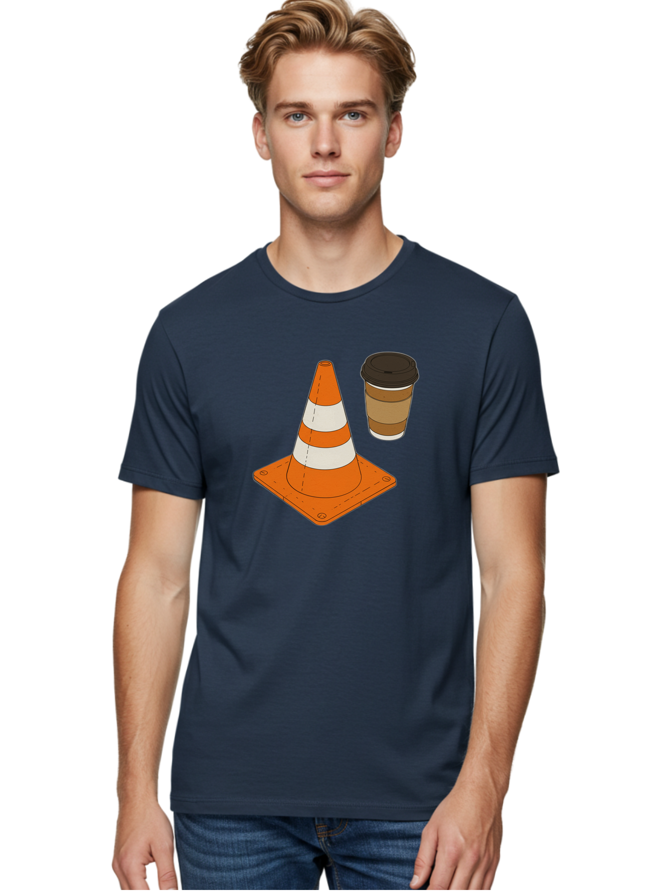 Traffic-Cone-Coffee-1 Men'S Graphic Tee, 100% Cotton, Comfortable Casual Summer Wear, Machine Washable, Vintage Camera, Old Camera, Antique Camera, Black Camera, Classic Photography, Photography Equipment, Nostalgic Device, Film Camera, Baq153 27