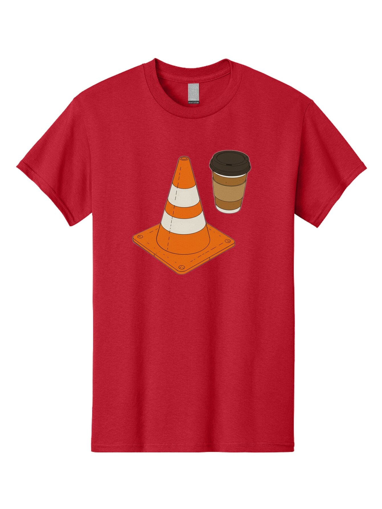 Traffic-Cone-Coffee-1 Men'S Graphic Tee, 100% Cotton, Comfortable Casual Summer Wear, Machine Washable, Vintage Camera, Old Camera, Antique Camera, Black Camera, Classic Photography, Photography Equipment, Nostalgic Device, Film Camera, Baq153 5