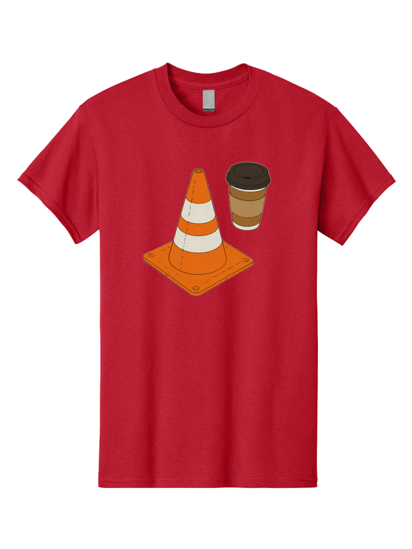Traffic-Cone-Coffee-1 Men'S Graphic Tee, 100% Cotton, Comfortable Casual Summer Wear, Machine Washable, Vintage Camera, Old Camera, Antique Camera, Black Camera, Classic Photography, Photography Equipment, Nostalgic Device, Film Camera, Baq153 9