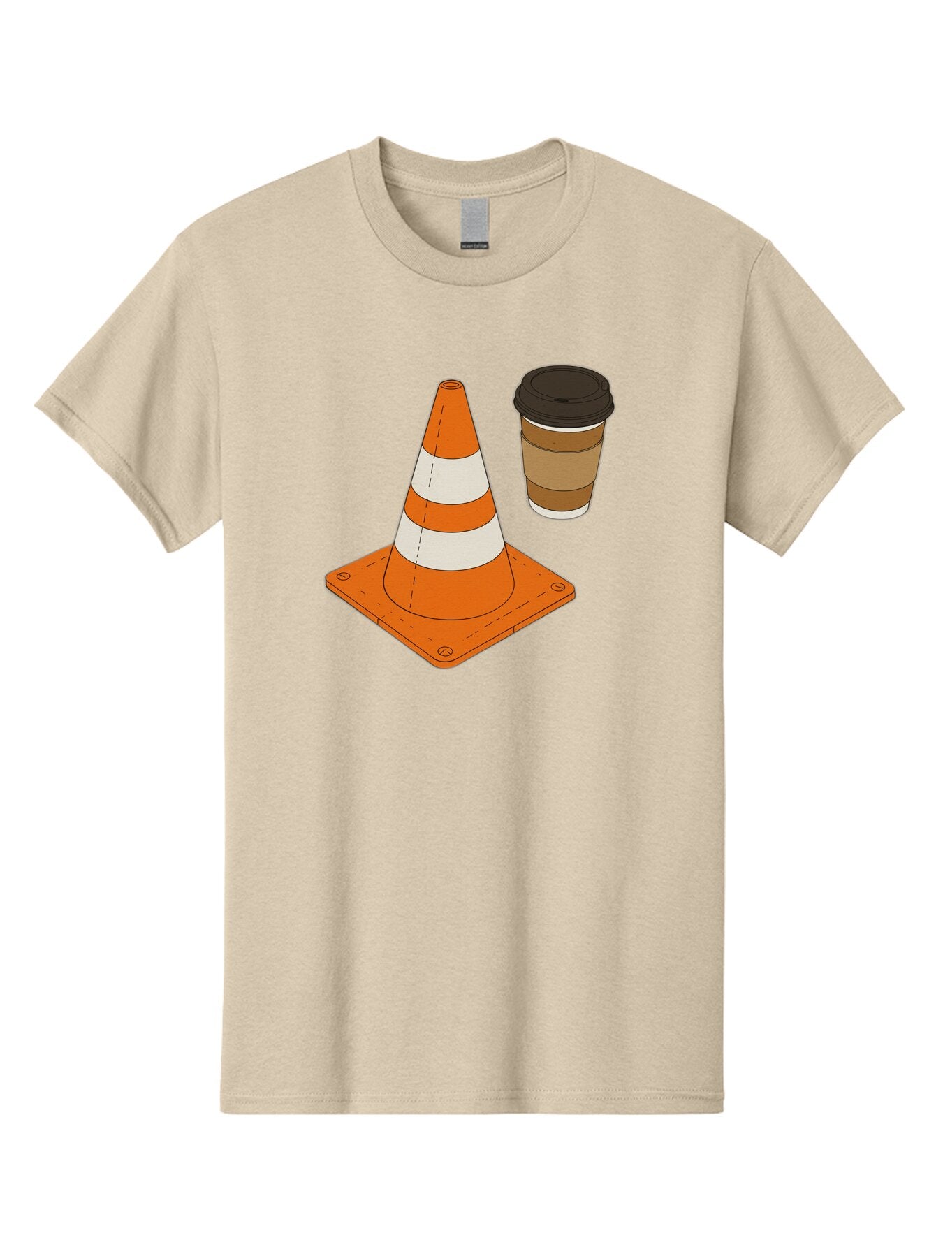 Traffic-Cone-Coffee-1 Men'S Graphic Tee, 100% Cotton, Comfortable Casual Summer Wear, Machine Washable, Vintage Camera, Old Camera, Antique Camera, Black Camera, Classic Photography, Photography Equipment, Nostalgic Device, Film Camera, Baq153 4
