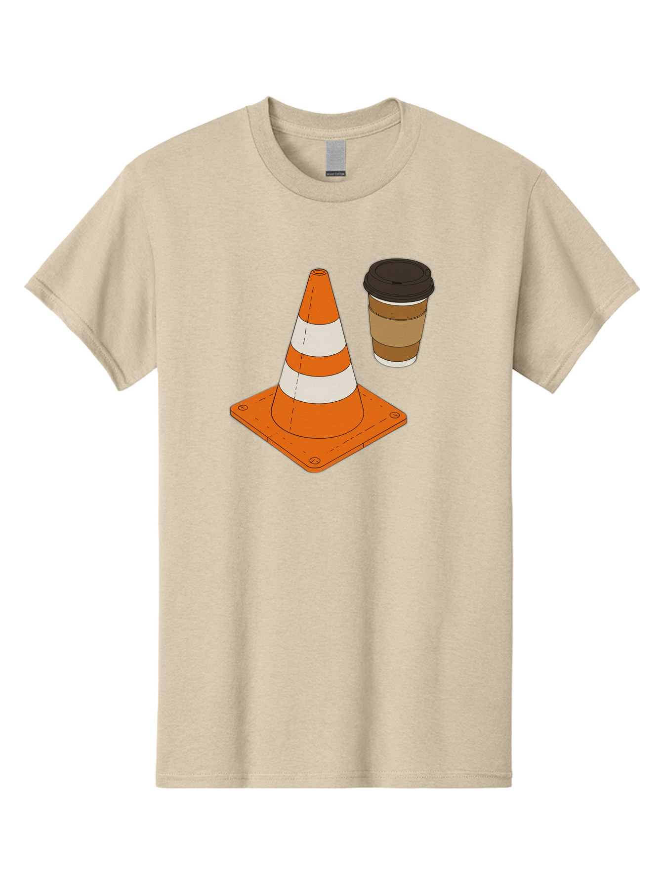 Traffic-Cone-Coffee-1 Men'S Graphic Tee, 100% Cotton, Comfortable Casual Summer Wear, Machine Washable, Vintage Camera, Old Camera, Antique Camera, Black Camera, Classic Photography, Photography Equipment, Nostalgic Device, Film Camera, Baq153 3