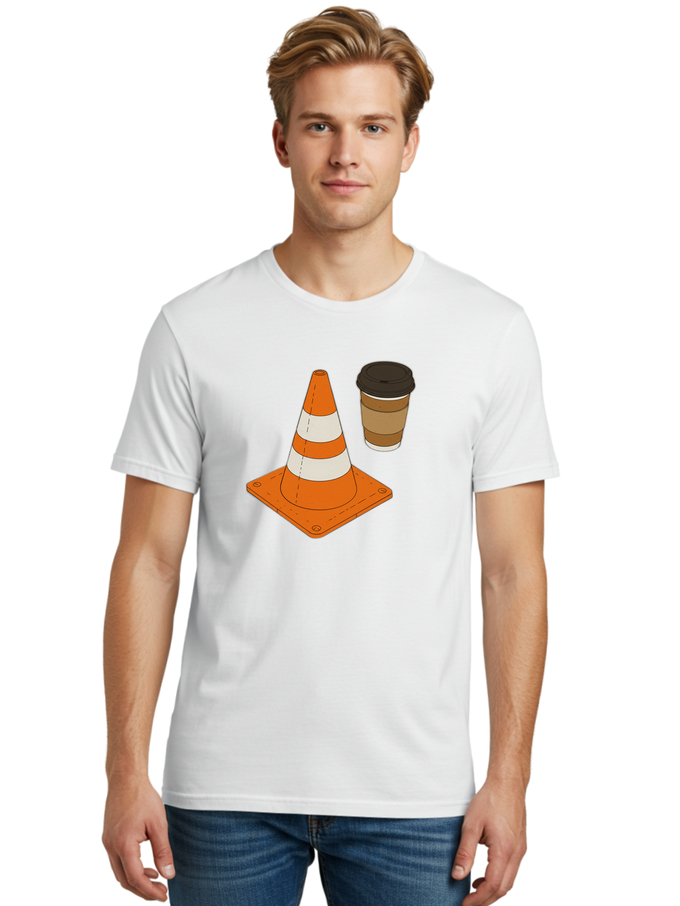 Traffic-Cone-Coffee-1 Men'S Graphic Tee, 100% Cotton, Comfortable Casual Summer Wear, Machine Washable, Vintage Camera, Old Camera, Antique Camera, Black Camera, Classic Photography, Photography Equipment, Nostalgic Device, Film Camera, Baq153 22
