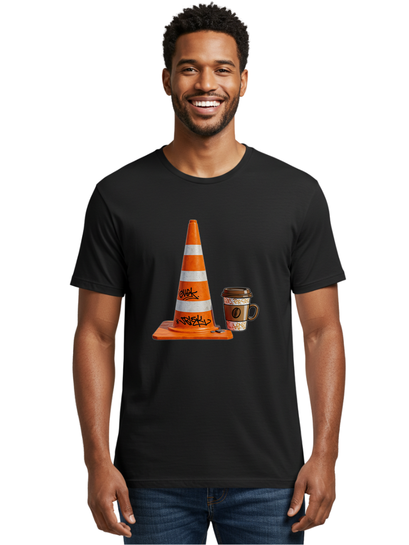 Traffic-Cone-Coffee Men'S Graphic Tee, 100% Cotton, Comfortable Casual Summer Wear, Machine Washable, Vintage Camera, Old Camera, Antique Camera, Black Camera, Classic Photography, Photography Equipment, Nostalgic Device, Film Camera, Baq154 25