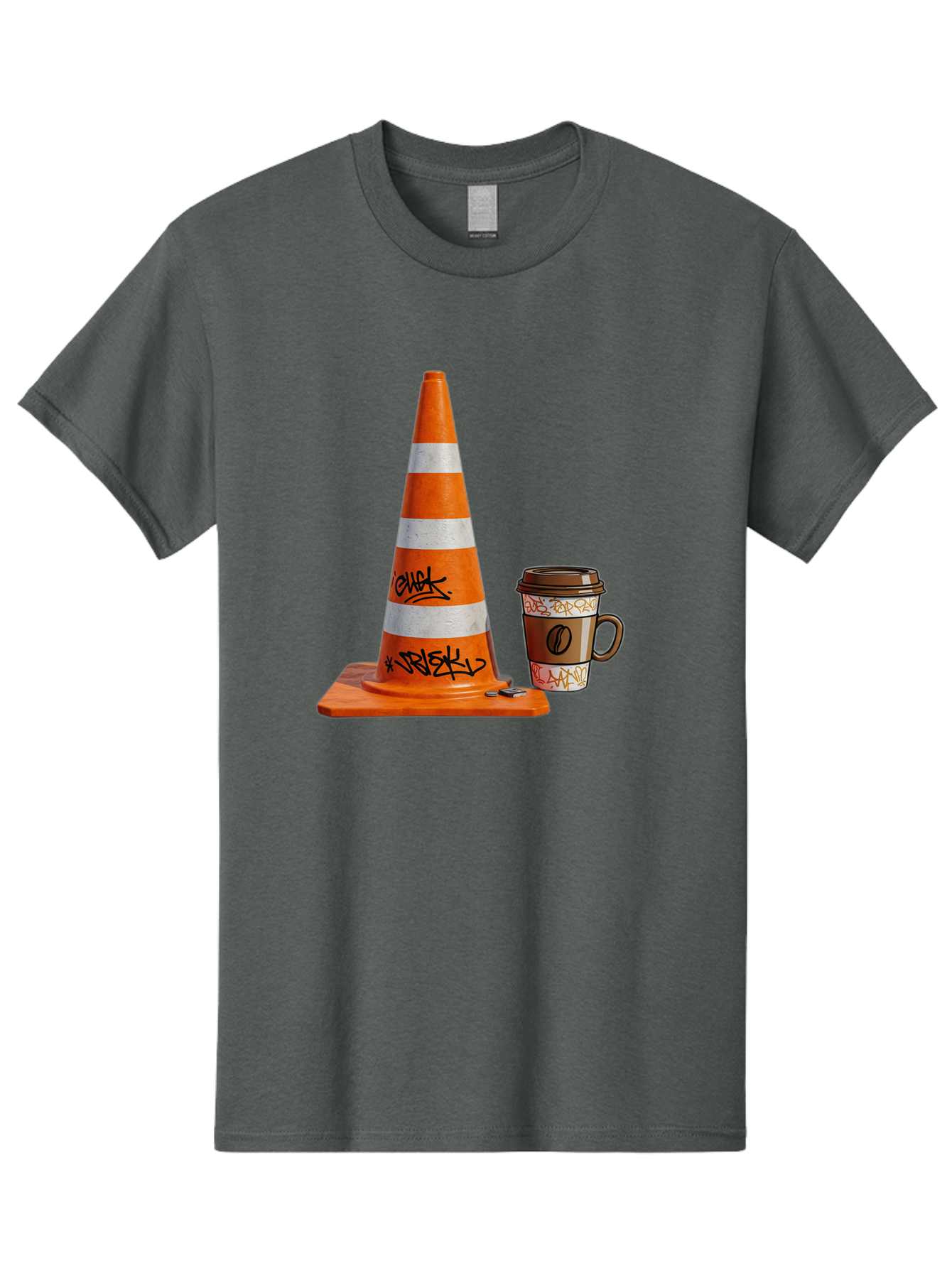 Traffic-Cone-Coffee Men'S Graphic Tee, 100% Cotton, Comfortable Casual Summer Wear, Machine Washable, Vintage Camera, Old Camera, Antique Camera, Black Camera, Classic Photography, Photography Equipment, Nostalgic Device, Film Camera, Baq154