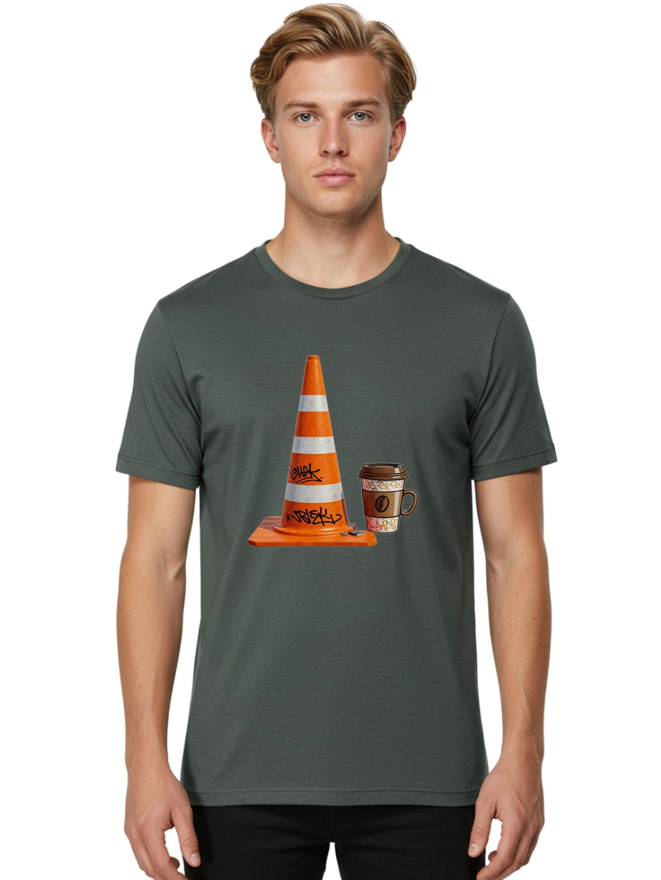 Traffic-Cone-Coffee Men'S Graphic Tee, 100% Cotton, Comfortable Casual Summer Wear, Machine Washable, Vintage Camera, Old Camera, Antique Camera, Black Camera, Classic Photography, Photography Equipment, Nostalgic Device, Film Camera, Baq154 18