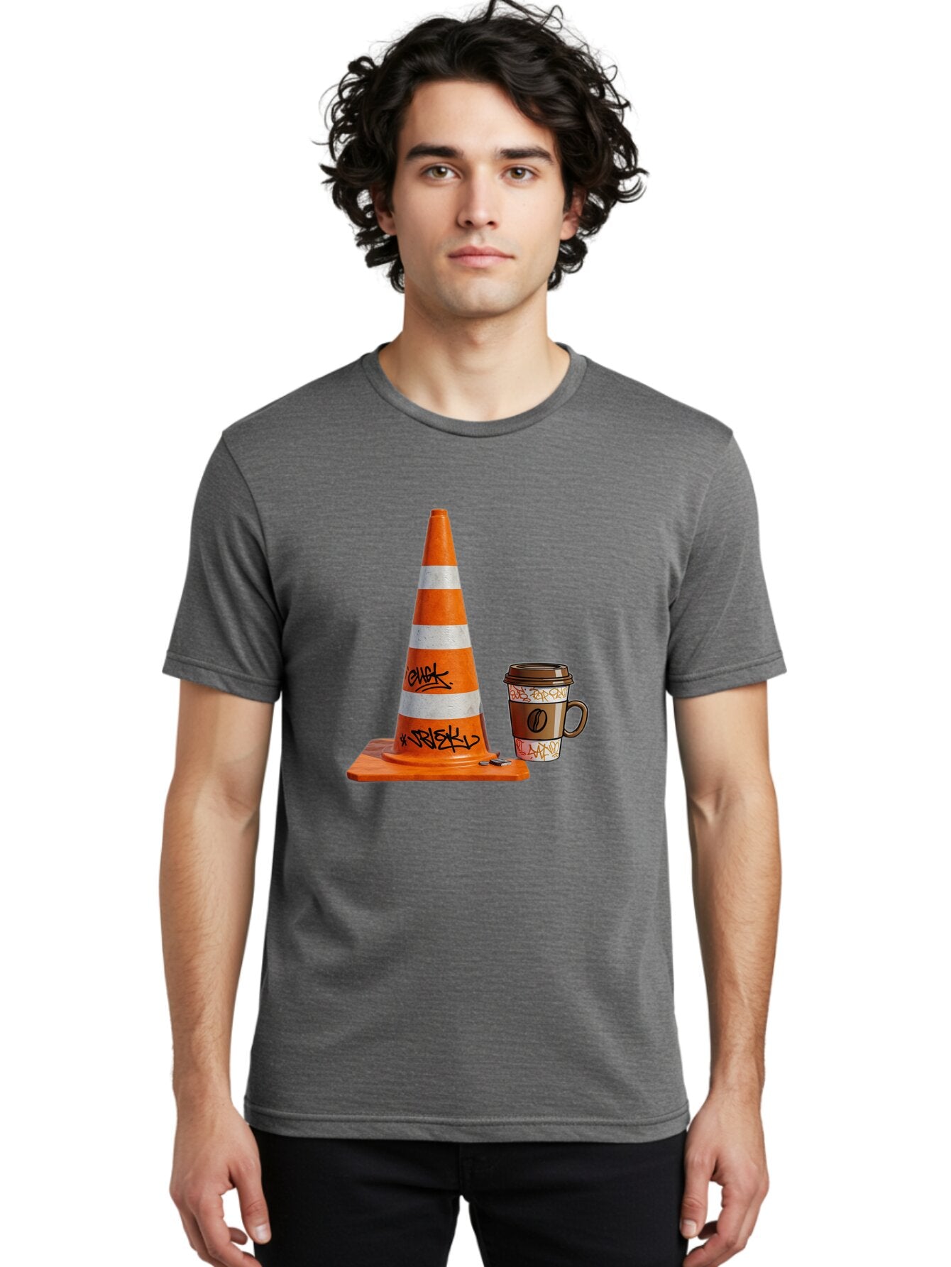Traffic-Cone-Coffee Men'S Graphic Tee, 100% Cotton, Comfortable Casual Summer Wear, Machine Washable, Vintage Camera, Old Camera, Antique Camera, Black Camera, Classic Photography, Photography Equipment, Nostalgic Device, Film Camera, Baq154 25