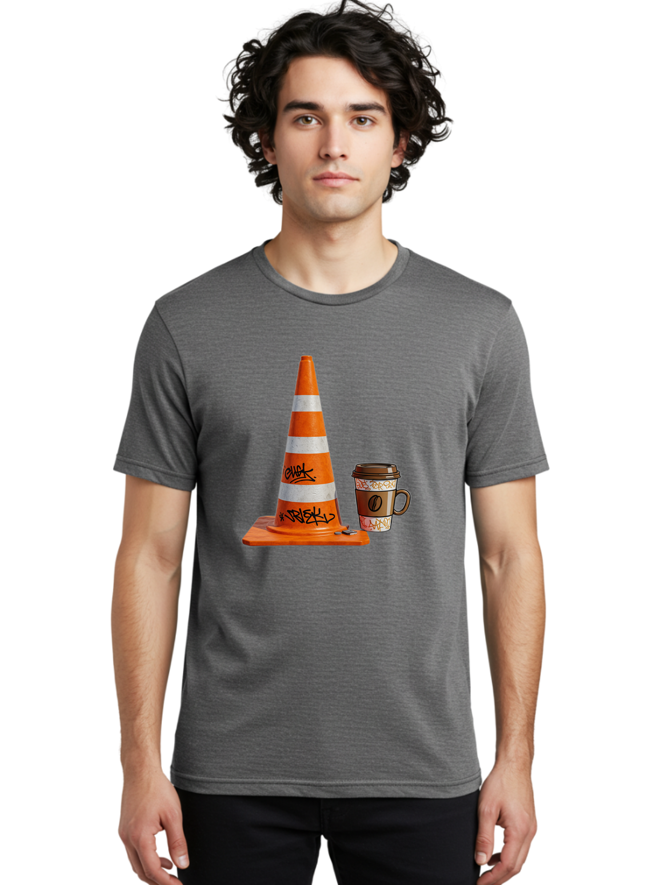 Traffic-Cone-Coffee Men'S Graphic Tee, 100% Cotton, Comfortable Casual Summer Wear, Machine Washable, Vintage Camera, Old Camera, Antique Camera, Black Camera, Classic Photography, Photography Equipment, Nostalgic Device, Film Camera, Baq154 21