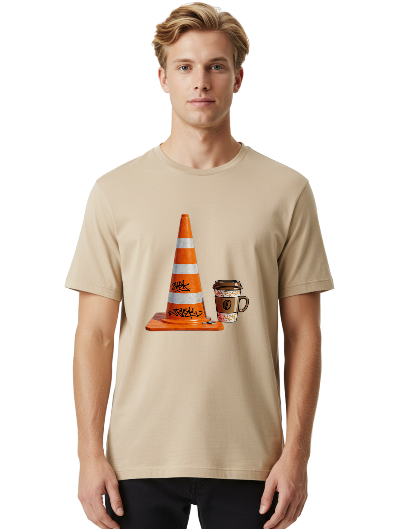 Traffic-Cone-Coffee Men'S Graphic Tee, 100% Cotton, Comfortable Casual Summer Wear, Machine Washable, Vintage Camera, Old Camera, Antique Camera, Black Camera, Classic Photography, Photography Equipment, Nostalgic Device, Film Camera, Baq154 22