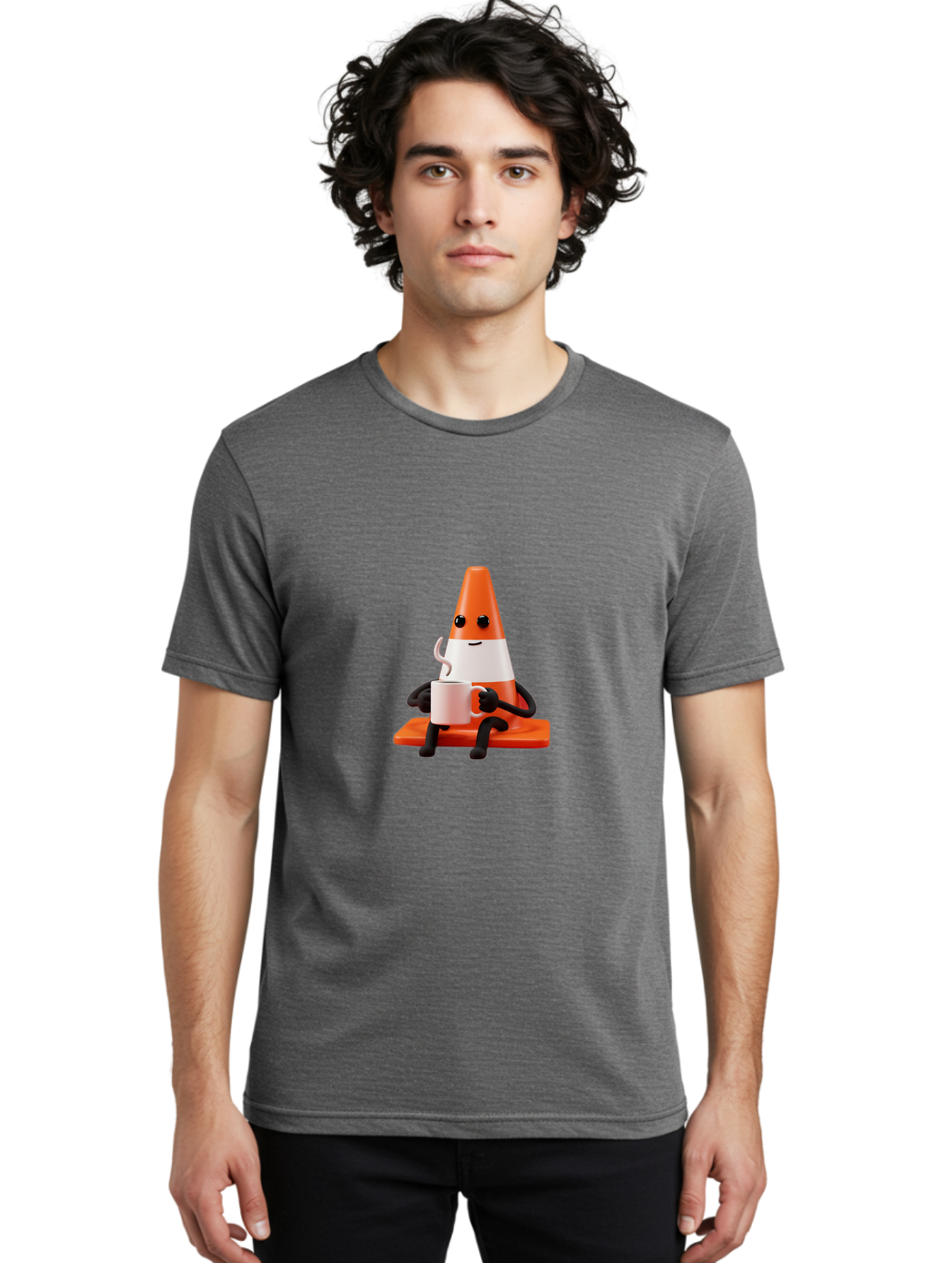 Traffic-Cone-With-Coffee-Cup Men'S Graphic Tee, 100% Cotton, Comfortable Casual Summer Wear, Machine Washable, Vintage Camera, Old Camera, Antique Camera, Black Camera, Classic Photography, Photography Equipment, Nostalgic Device, Film Camera, Baq155 30