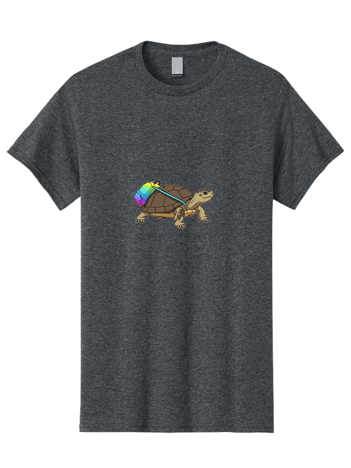 Turtle-With-Backpack-1 Men'S Graphic Tee, 100% Cotton, Comfortable Casual Summer Wear, Machine Washable, Vintage Camera, Old Camera, Antique Camera, Black Camera, Classic Photography, Photography Equipment, Nostalgic Device, Film Camera, Baq160 6