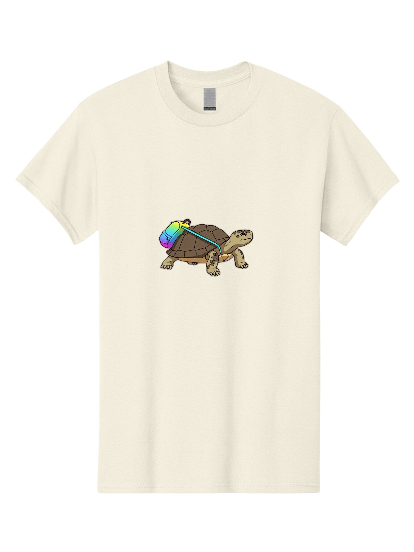 Turtle-With-Backpack-1 Men'S Graphic Tee, 100% Cotton, Comfortable Casual Summer Wear, Machine Washable, Vintage Camera, Old Camera, Antique Camera, Black Camera, Classic Photography, Photography Equipment, Nostalgic Device, Film Camera, Baq160 3