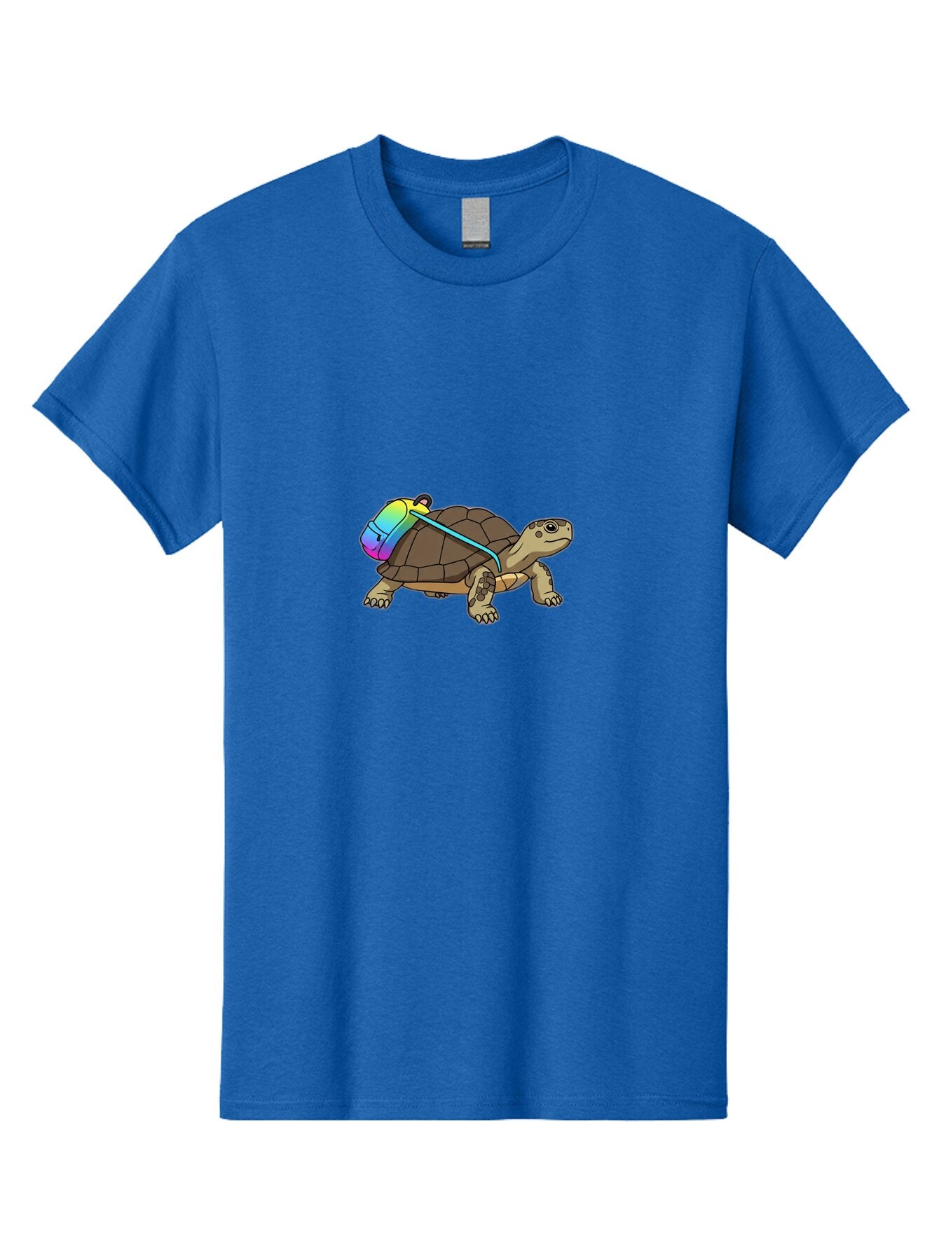 Turtle-With-Backpack-1 Men'S Graphic Tee, 100% Cotton, Comfortable Casual Summer Wear, Machine Washable, Vintage Camera, Old Camera, Antique Camera, Black Camera, Classic Photography, Photography Equipment, Nostalgic Device, Film Camera, Baq160 2