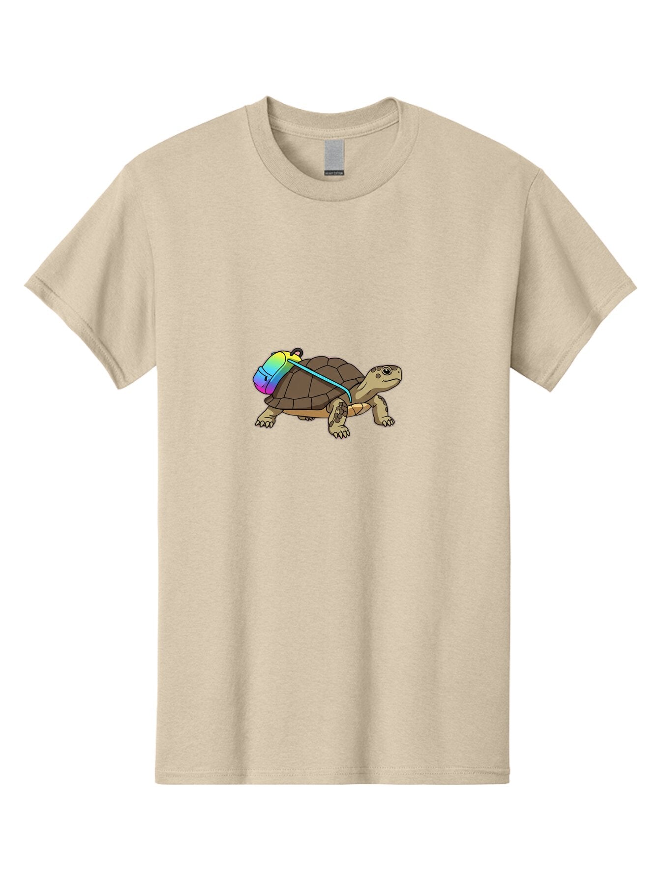 Turtle-With-Backpack-1 Men'S Graphic Tee, 100% Cotton, Comfortable Casual Summer Wear, Machine Washable, Vintage Camera, Old Camera, Antique Camera, Black Camera, Classic Photography, Photography Equipment, Nostalgic Device, Film Camera, Baq160 13