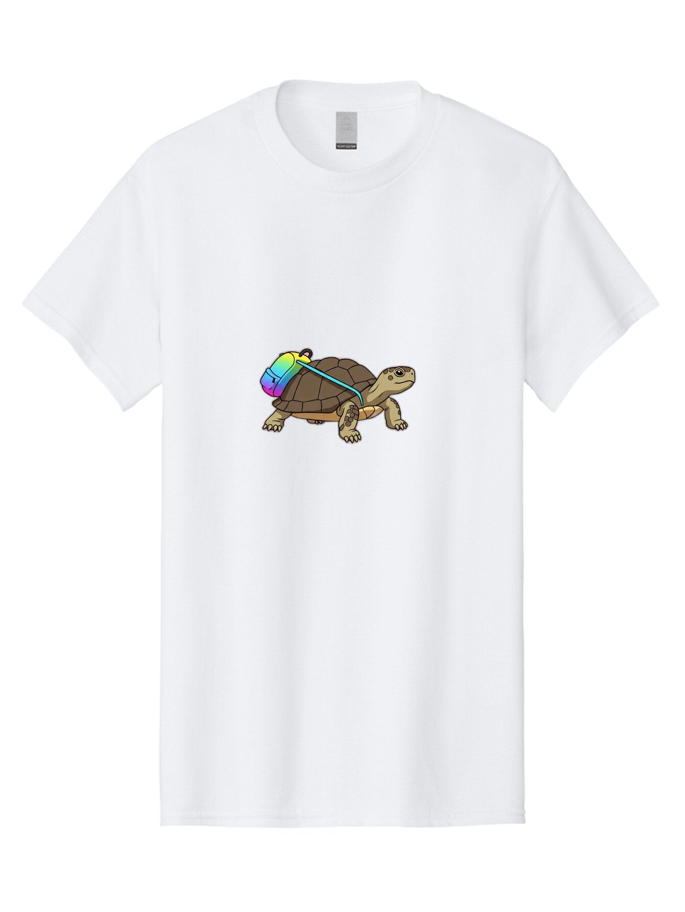 Turtle-With-Backpack-1 Men'S Graphic Tee, 100% Cotton, Comfortable Casual Summer Wear, Machine Washable, Vintage Camera, Old Camera, Antique Camera, Black Camera, Classic Photography, Photography Equipment, Nostalgic Device, Film Camera, Baq160 7