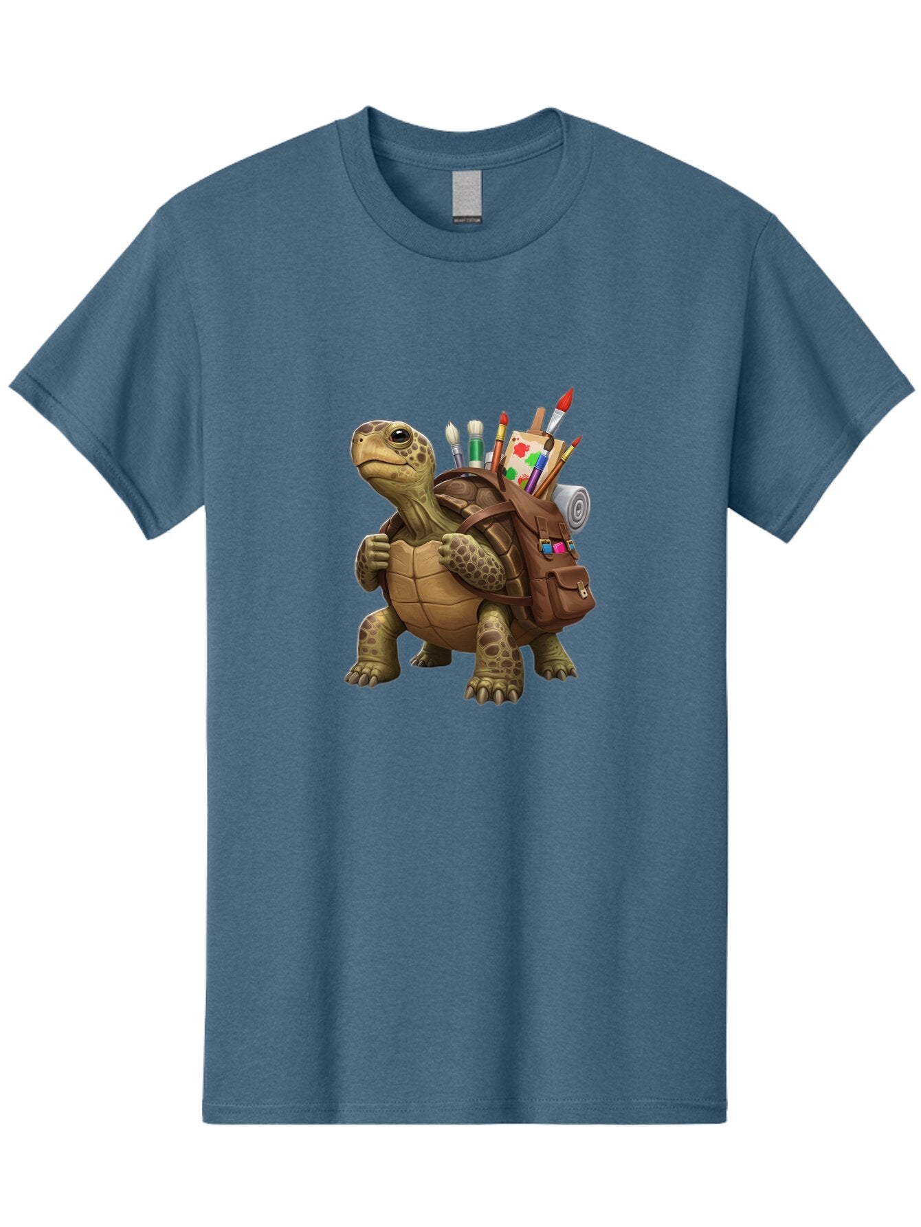 Turtle-With-Brown-Backpack Men'S Graphic Tee, 100% Cotton, Comfortable Casual Summer Wear, Machine Washable, Vintage Camera, Old Camera, Antique Camera, Black Camera, Classic Photography, Photography Equipment, Nostalgic Device, Film Camera, Baq162 9