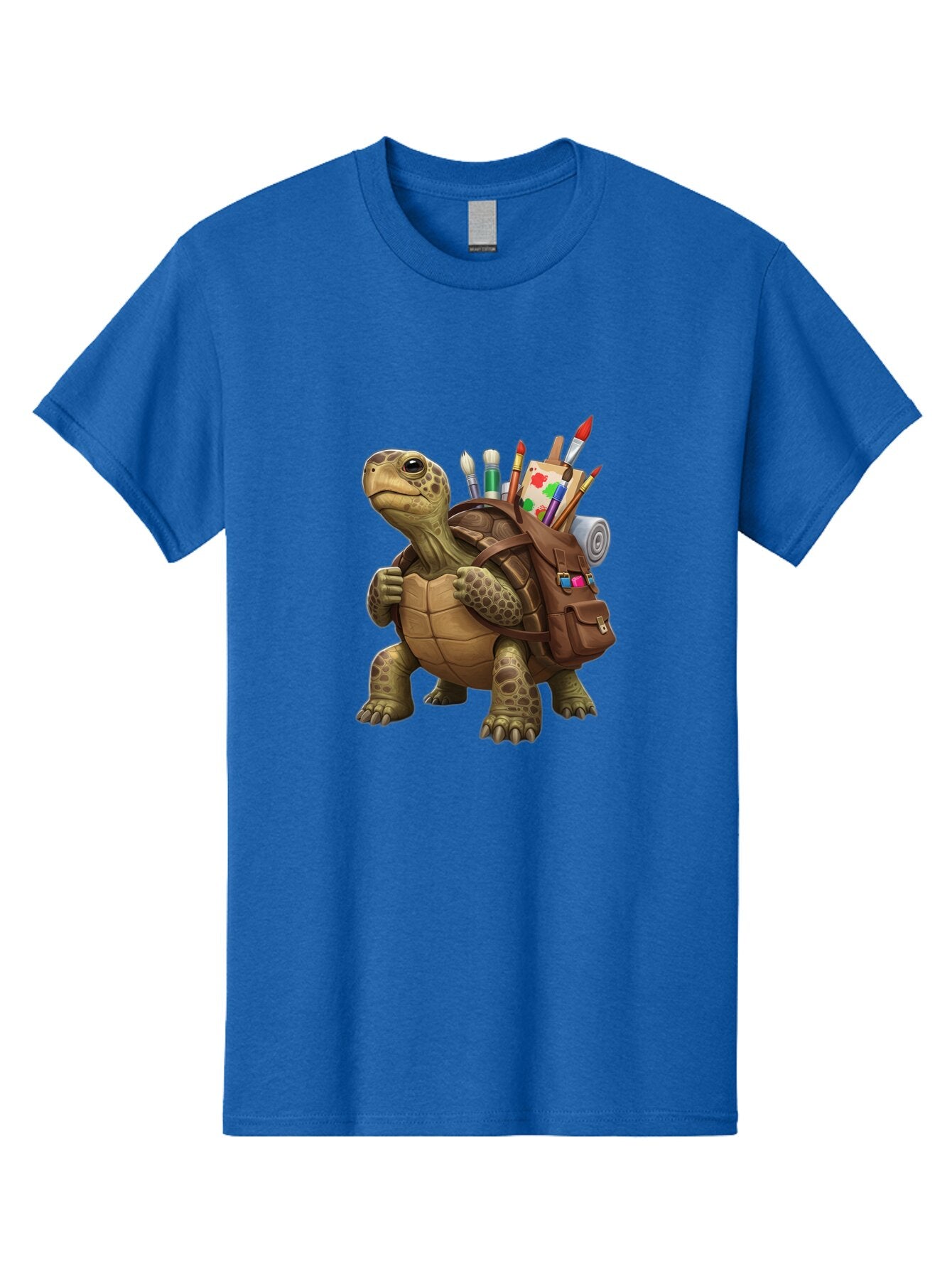 Turtle-With-Brown-Backpack Men'S Graphic Tee, 100% Cotton, Comfortable Casual Summer Wear, Machine Washable, Vintage Camera, Old Camera, Antique Camera, Black Camera, Classic Photography, Photography Equipment, Nostalgic Device, Film Camera, Baq162 3