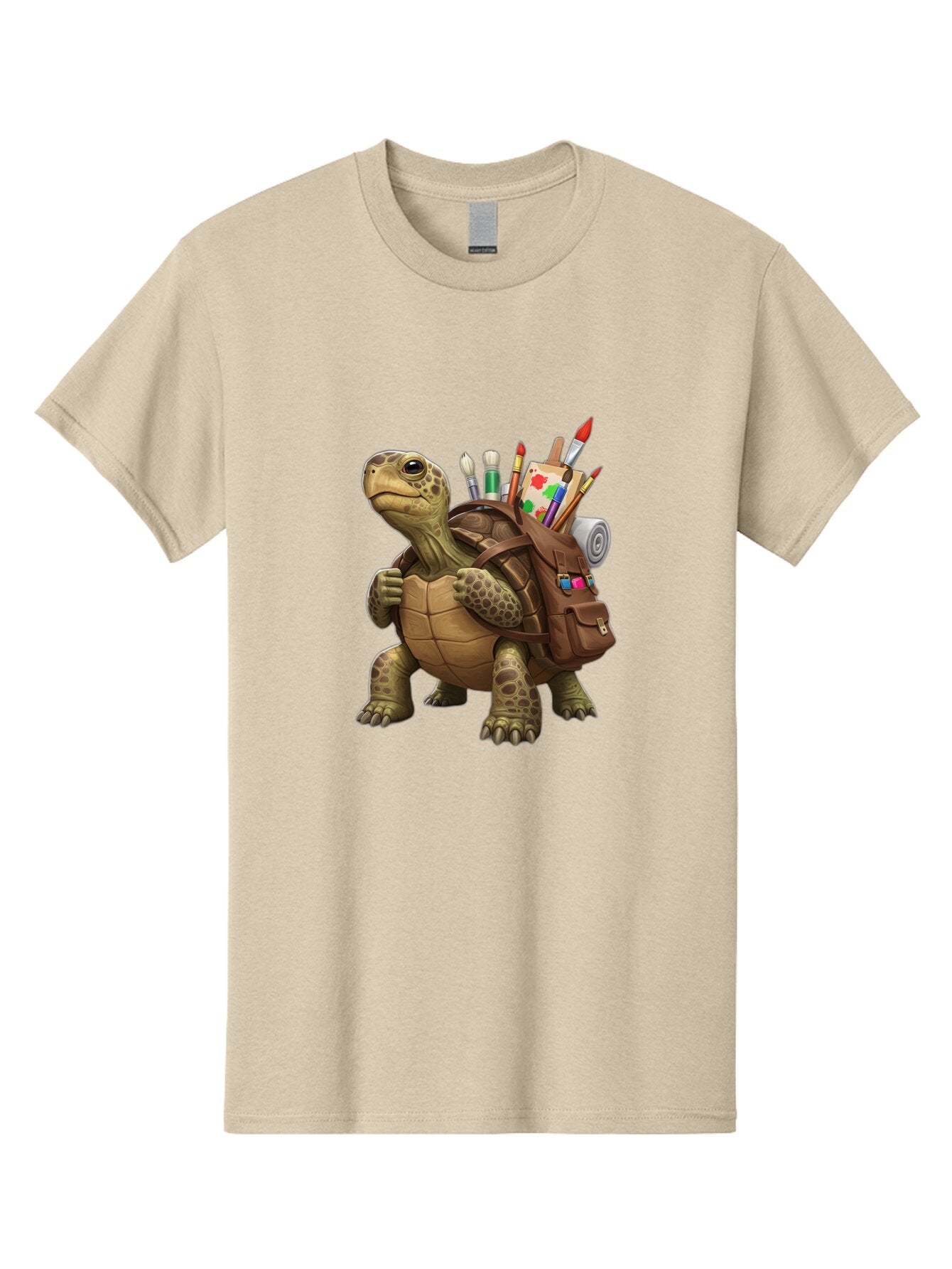 Turtle-With-Brown-Backpack Men'S Graphic Tee, 100% Cotton, Comfortable Casual Summer Wear, Machine Washable, Vintage Camera, Old Camera, Antique Camera, Black Camera, Classic Photography, Photography Equipment, Nostalgic Device, Film Camera, Baq162 11