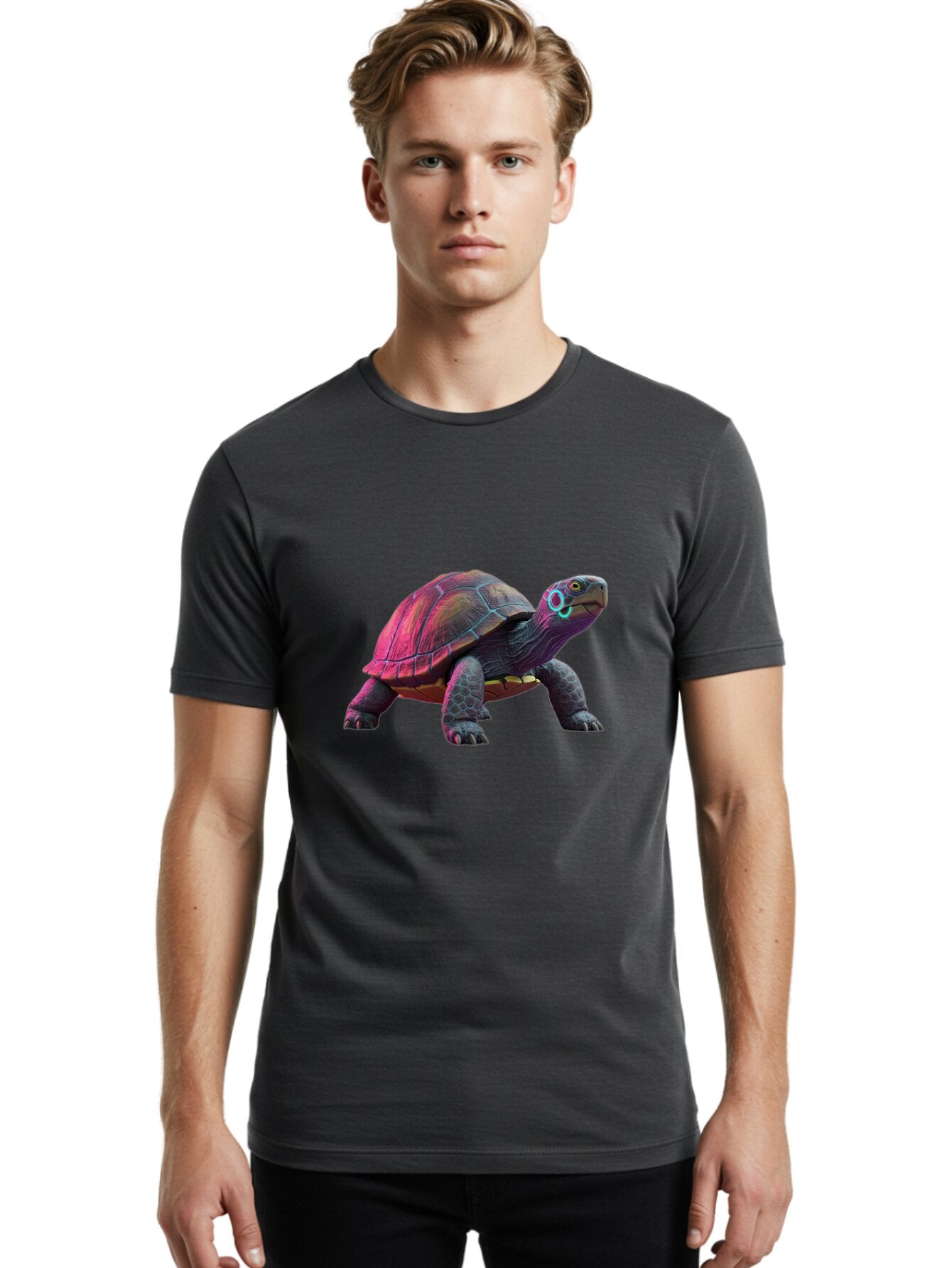 Turtle-With-Goggles Men'S Graphic Tee, 100% Cotton, Comfortable Casual Summer Wear, Machine Washable, Vintage Camera, Old Camera, Antique Camera, Black Camera, Classic Photography, Photography Equipment, Nostalgic Device, Film Camera, Baq164 19