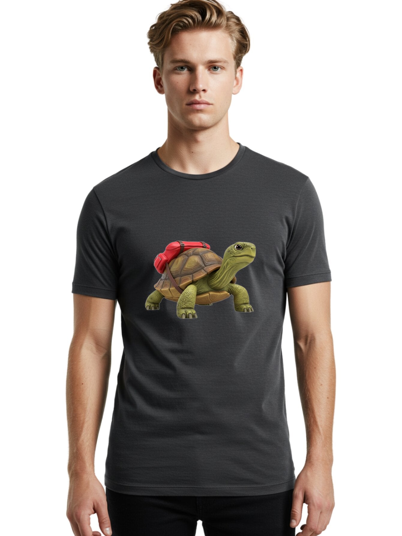 Turtle-With-Red-Backpack Men'S Graphic Tee, 100% Cotton, Comfortable Casual Summer Wear, Machine Washable, Vintage Camera, Old Camera, Antique Camera, Black Camera, Classic Photography, Photography Equipment, Nostalgic Device, Film Camera, Baq165 28