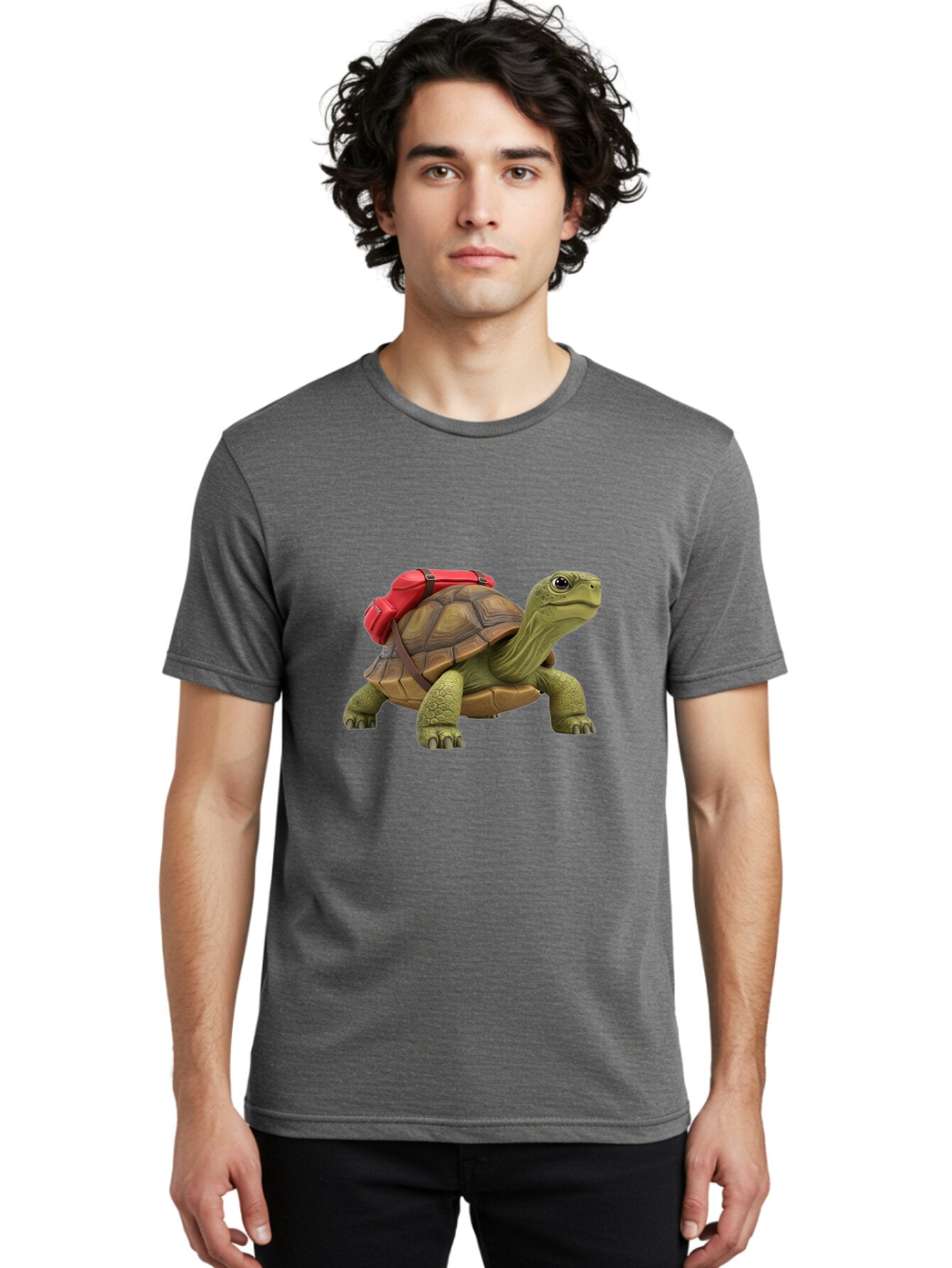 Turtle-With-Red-Backpack Men'S Graphic Tee, 100% Cotton, Comfortable Casual Summer Wear, Machine Washable, Vintage Camera, Old Camera, Antique Camera, Black Camera, Classic Photography, Photography Equipment, Nostalgic Device, Film Camera, Baq165 20