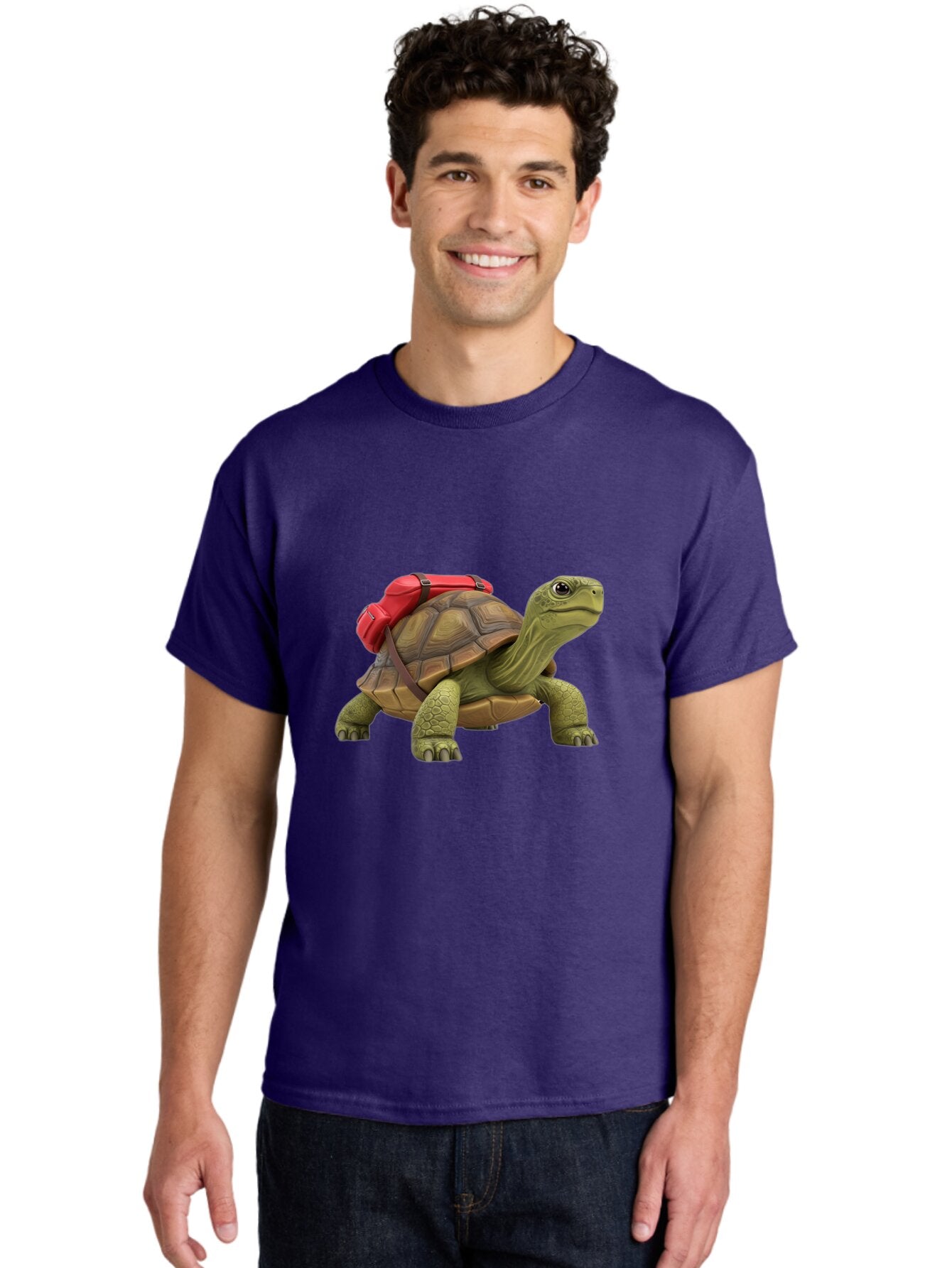 Turtle-With-Red-Backpack Men'S Graphic Tee, 100% Cotton, Comfortable Casual Summer Wear, Machine Washable, Vintage Camera, Old Camera, Antique Camera, Black Camera, Classic Photography, Photography Equipment, Nostalgic Device, Film Camera, Baq165 25