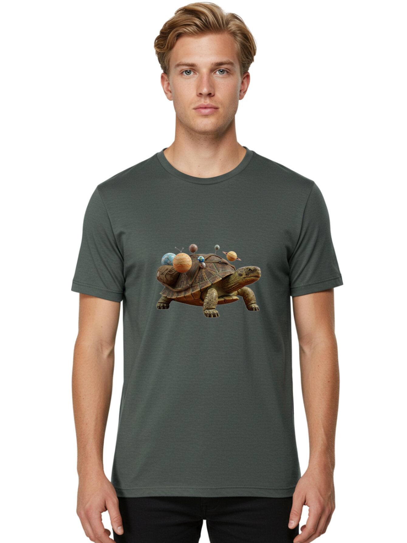 Turtle-With-Solar-System Men'S Graphic Tee, 100% Cotton, Comfortable Casual Summer Wear, Machine Washable, Vintage Camera, Old Camera, Antique Camera, Black Camera, Classic Photography, Photography Equipment, Nostalgic Device, Film Camera, Baq166 19