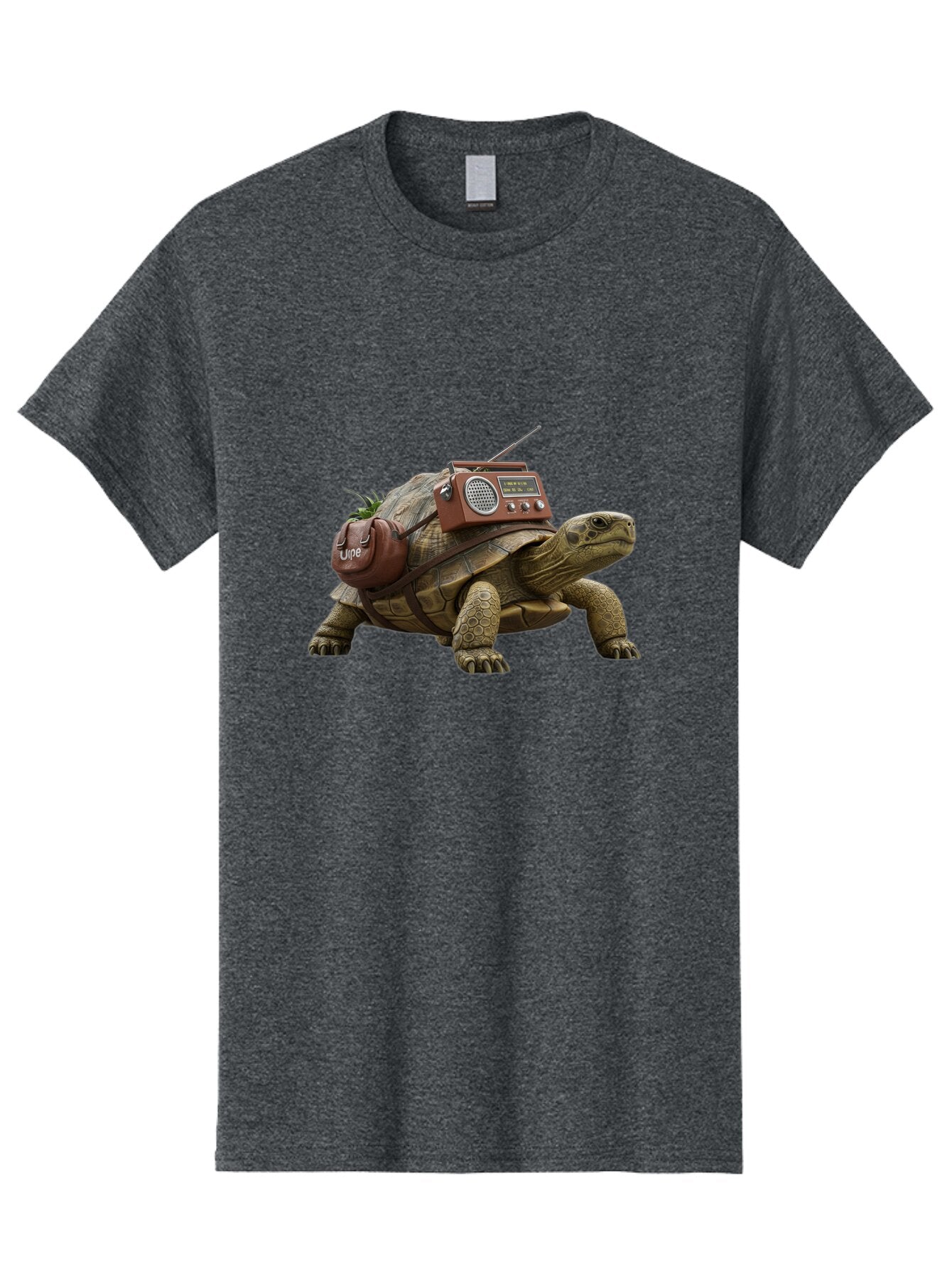 Turtle-With-Vibe-Radio Men'S Graphic Tee, 100% Cotton, Comfortable Casual Summer Wear, Machine Washable, Vintage Camera, Old Camera, Antique Camera, Black Camera, Classic Photography, Photography Equipment, Nostalgic Device, Film Camera, Baq168 6