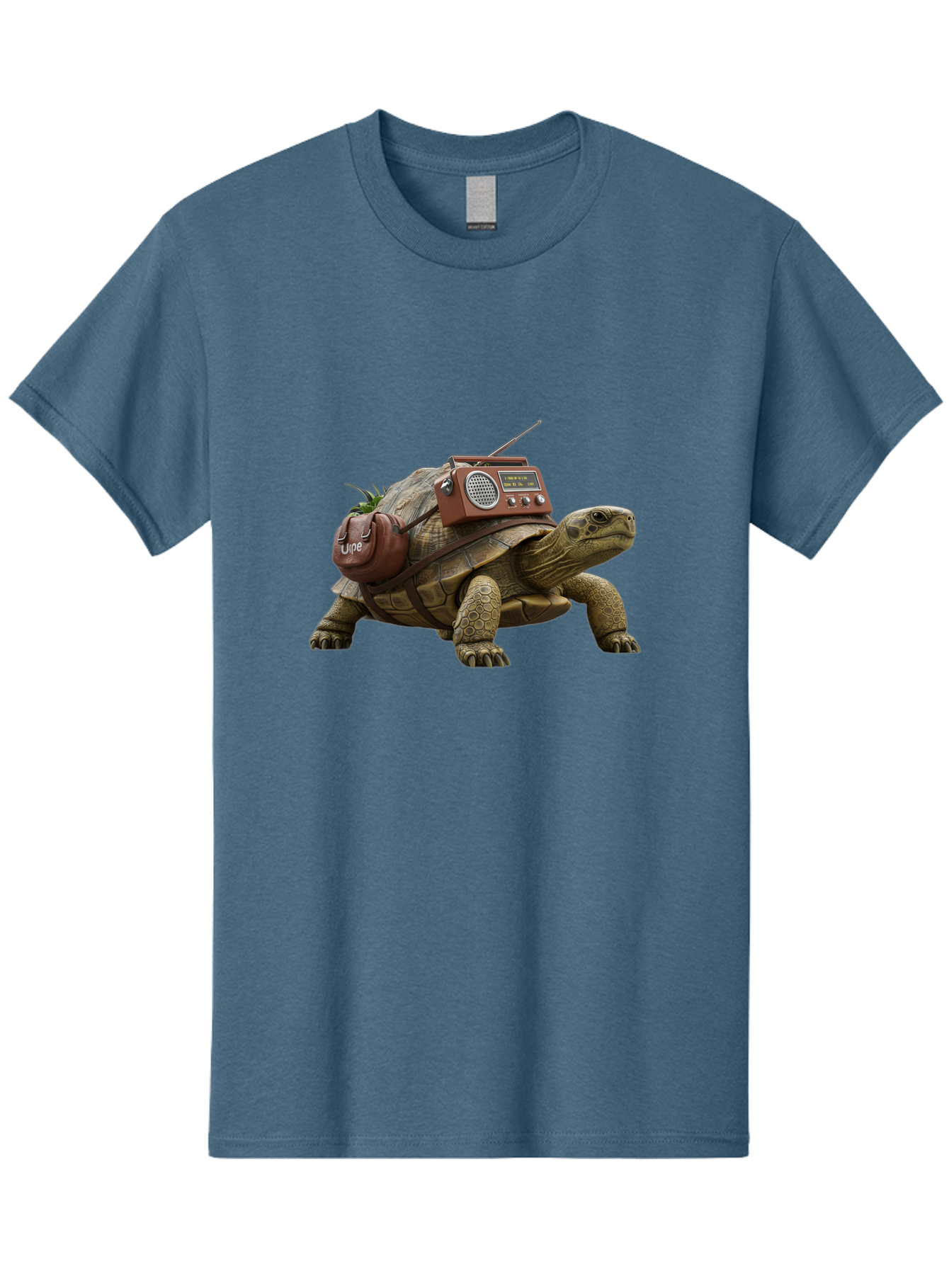 Turtle-With-Vibe-Radio Men'S Graphic Tee, 100% Cotton, Comfortable Casual Summer Wear, Machine Washable, Vintage Camera, Old Camera, Antique Camera, Black Camera, Classic Photography, Photography Equipment, Nostalgic Device, Film Camera, Baq168 6
