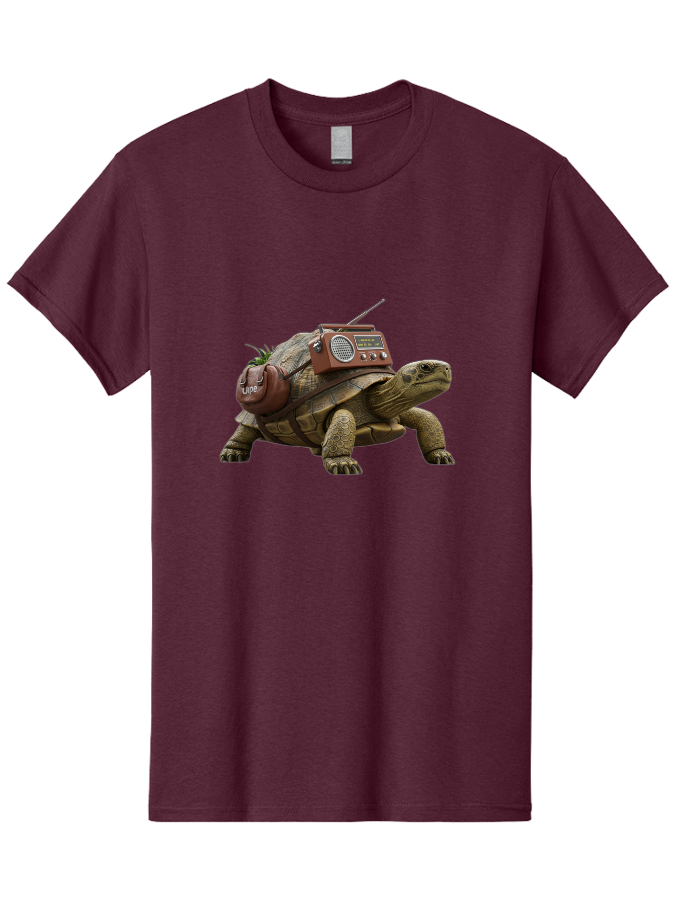 Turtle-With-Vibe-Radio Men'S Graphic Tee, 100% Cotton, Comfortable Casual Summer Wear, Machine Washable, Vintage Camera, Old Camera, Antique Camera, Black Camera, Classic Photography, Photography Equipment, Nostalgic Device, Film Camera, Baq168 5