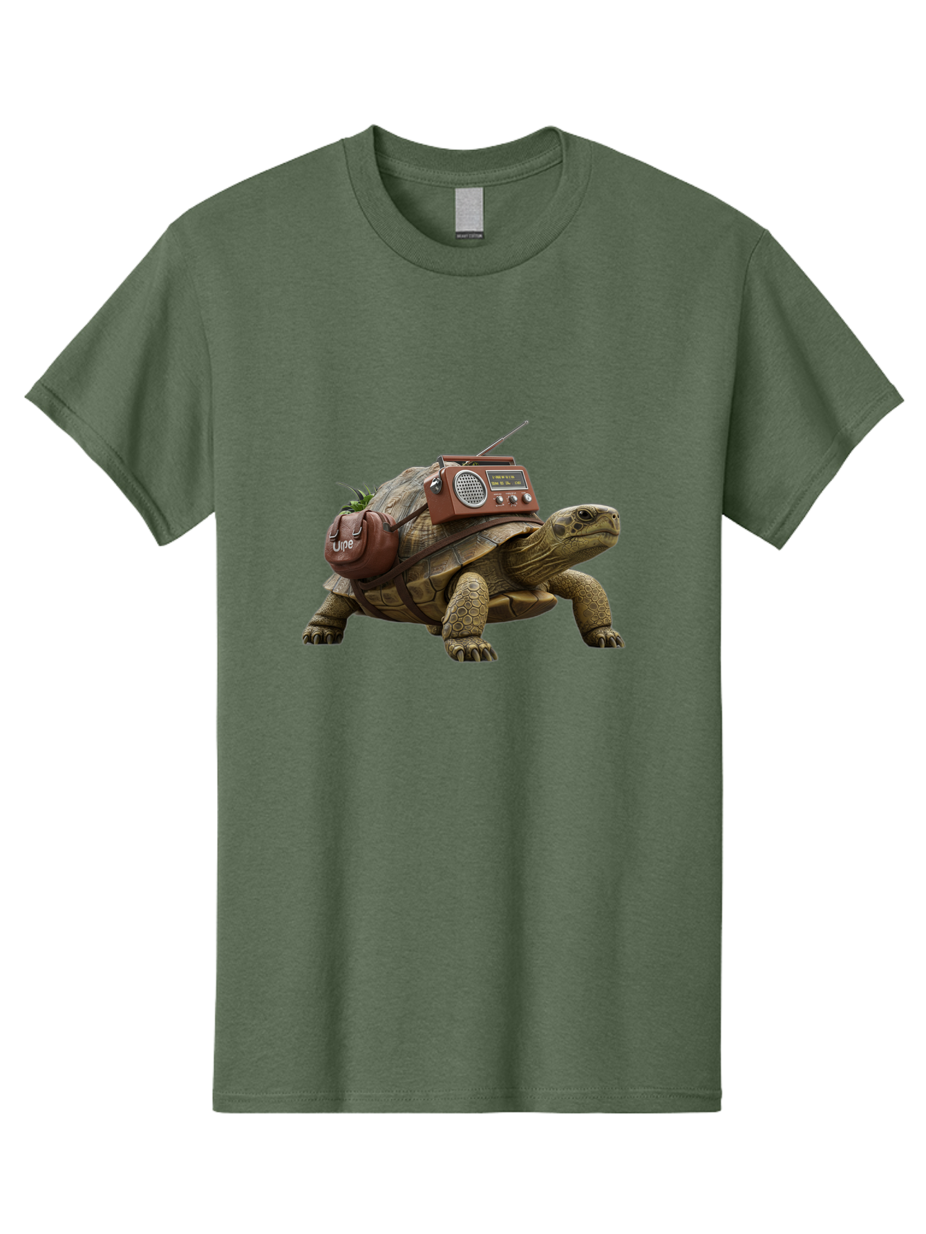 Turtle-With-Vibe-Radio Men'S Graphic Tee, 100% Cotton, Comfortable Casual Summer Wear, Machine Washable, Vintage Camera, Old Camera, Antique Camera, Black Camera, Classic Photography, Photography Equipment, Nostalgic Device, Film Camera, Baq168 3