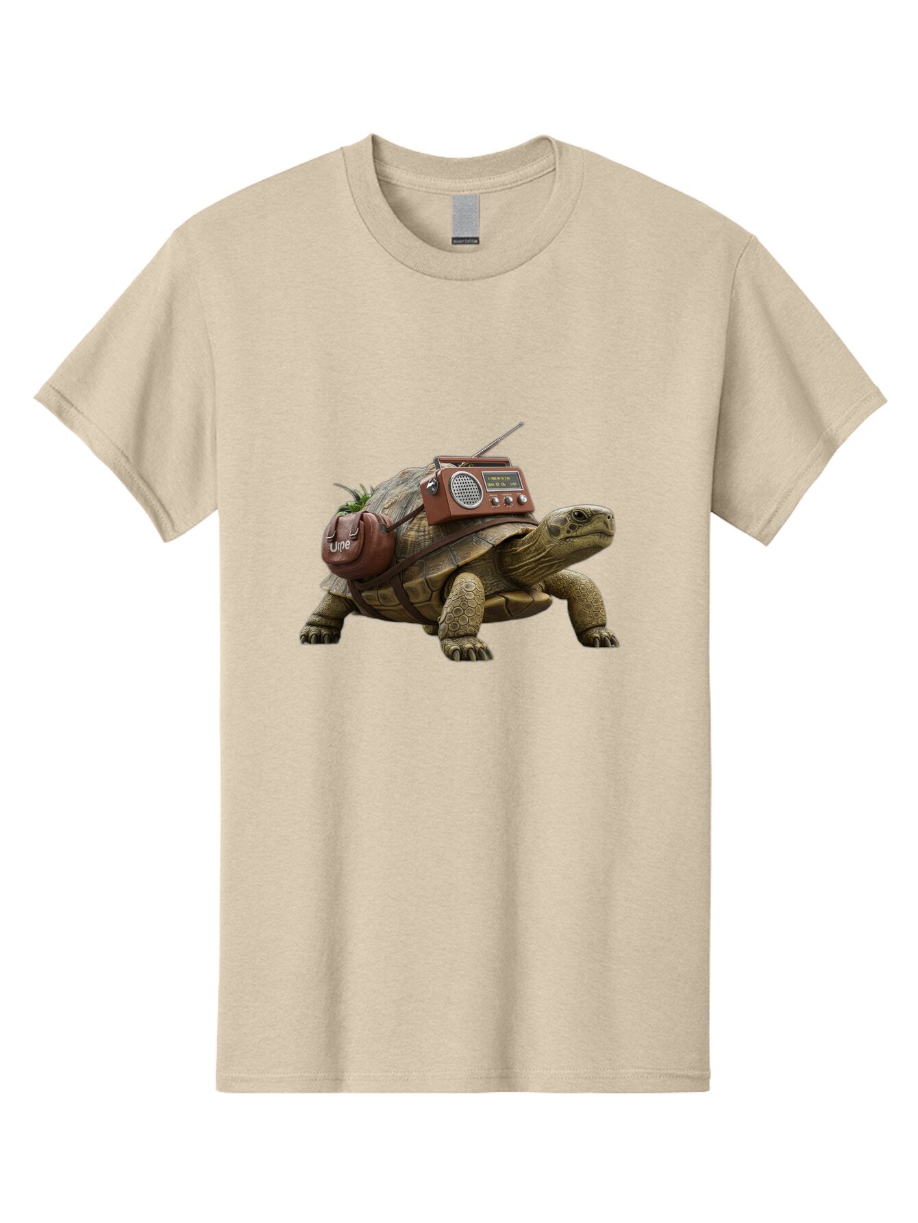 Turtle-With-Vibe-Radio Men'S Graphic Tee, 100% Cotton, Comfortable Casual Summer Wear, Machine Washable, Vintage Camera, Old Camera, Antique Camera, Black Camera, Classic Photography, Photography Equipment, Nostalgic Device, Film Camera, Baq168 3