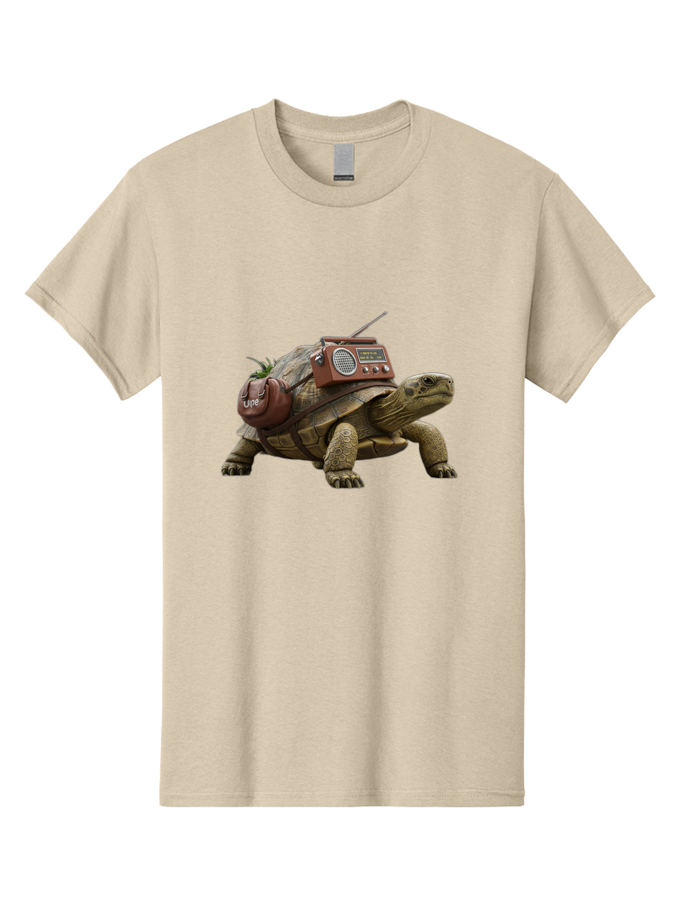 Turtle-With-Vibe-Radio Men'S Graphic Tee, 100% Cotton, Comfortable Casual Summer Wear, Machine Washable, Vintage Camera, Old Camera, Antique Camera, Black Camera, Classic Photography, Photography Equipment, Nostalgic Device, Film Camera, Baq168 8