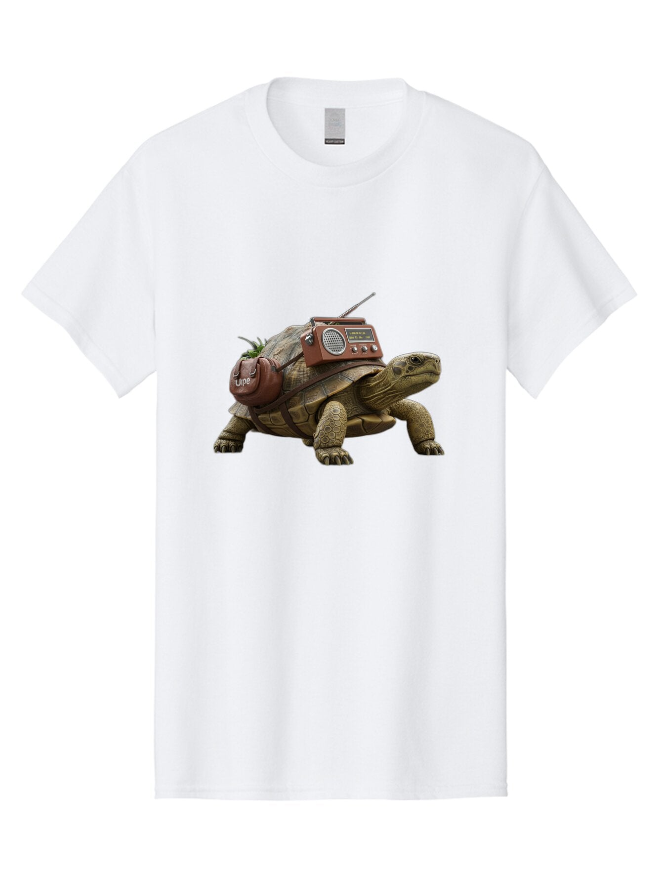 Turtle-With-Vibe-Radio Men'S Graphic Tee, 100% Cotton, Comfortable Casual Summer Wear, Machine Washable, Vintage Camera, Old Camera, Antique Camera, Black Camera, Classic Photography, Photography Equipment, Nostalgic Device, Film Camera, Baq168 5