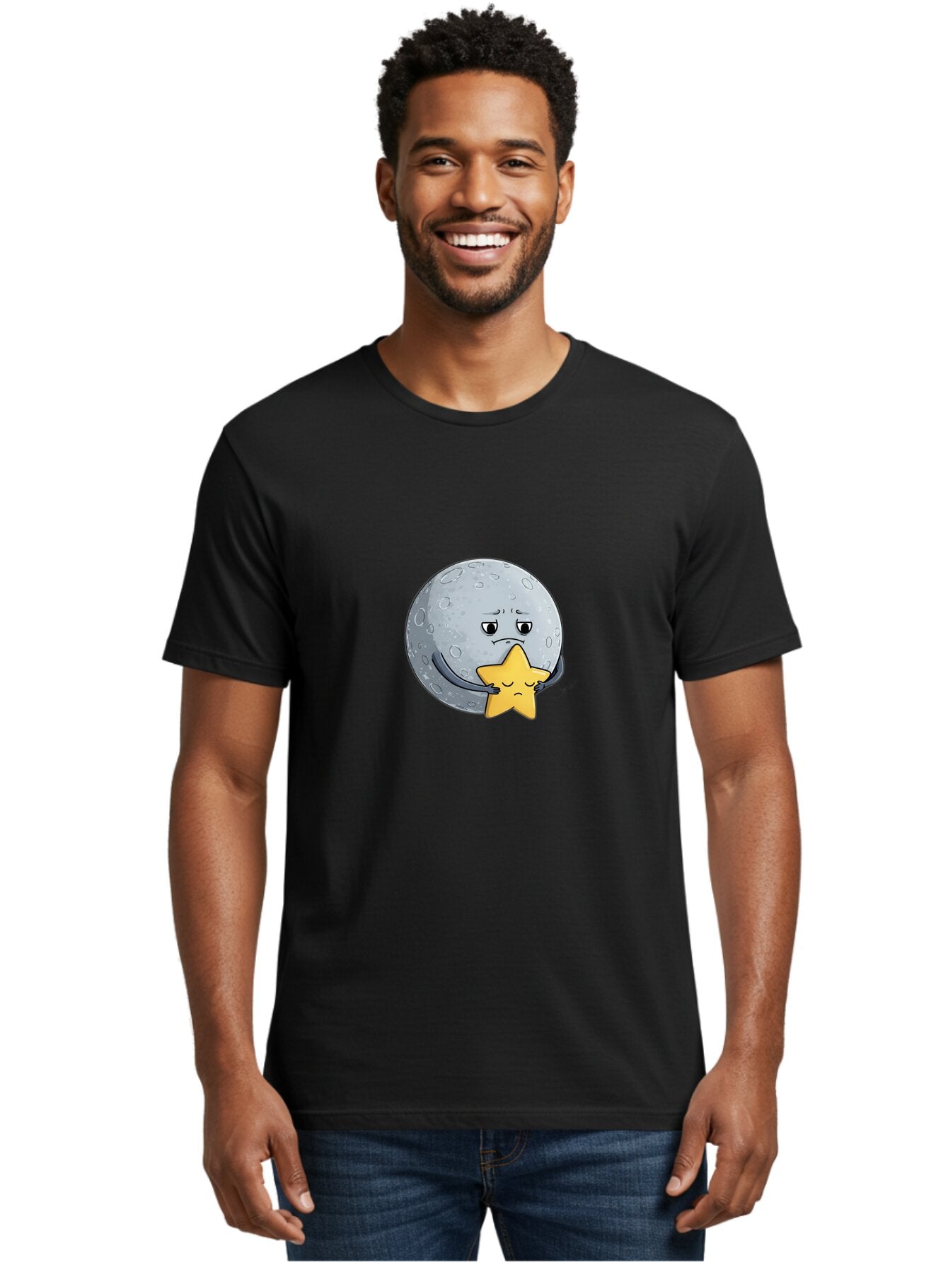 Unhappy-Moon-Embracing-Star Men'S Graphic Tee, 100% Cotton, Comfortable Casual Summer Wear, Machine Washable, Vintage Camera, Old Camera, Antique Camera, Black Camera, Classic Photography, Photography Equipment, Nostalgic Device, Film Camera, Baq172 28