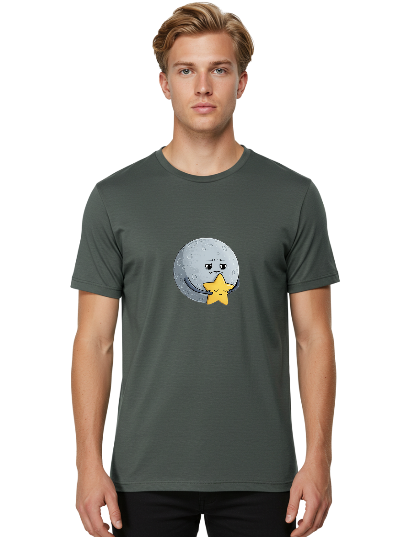 Unhappy-Moon-Embracing-Star Men'S Graphic Tee, 100% Cotton, Comfortable Casual Summer Wear, Machine Washable, Vintage Camera, Old Camera, Antique Camera, Black Camera, Classic Photography, Photography Equipment, Nostalgic Device, Film Camera, Baq172 23