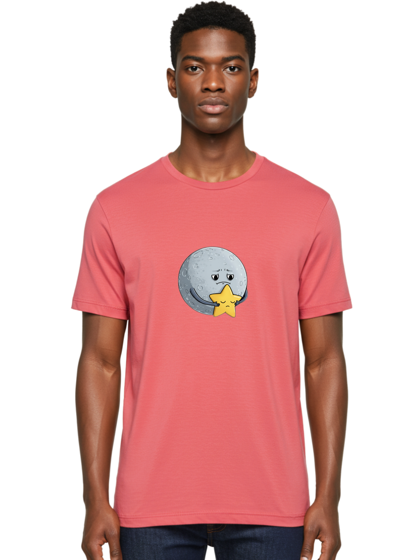 Unhappy-Moon-Embracing-Star Men'S Graphic Tee, 100% Cotton, Comfortable Casual Summer Wear, Machine Washable, Vintage Camera, Old Camera, Antique Camera, Black Camera, Classic Photography, Photography Equipment, Nostalgic Device, Film Camera, Baq172 24