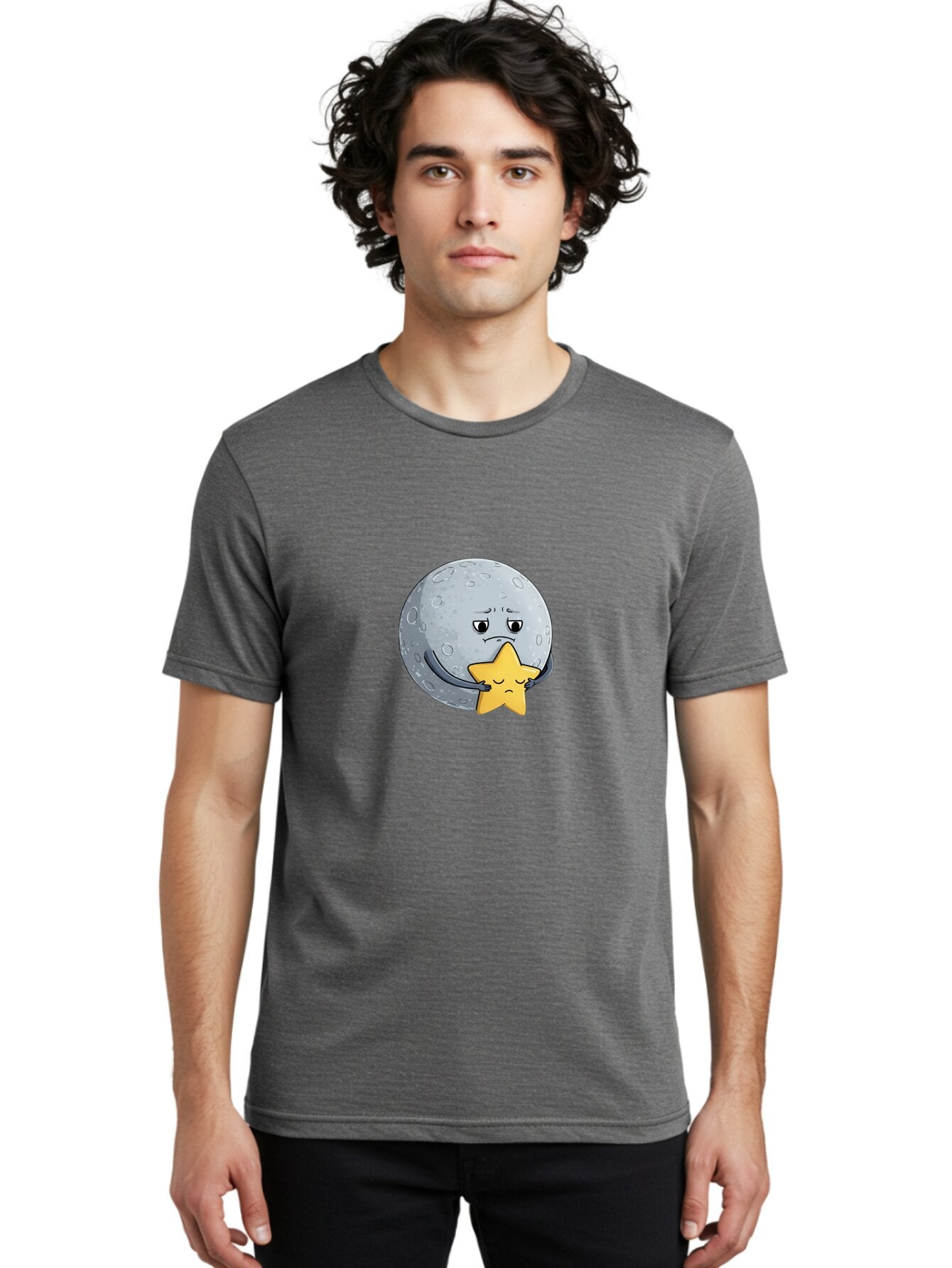 Unhappy-Moon-Embracing-Star Men'S Graphic Tee, 100% Cotton, Comfortable Casual Summer Wear, Machine Washable, Vintage Camera, Old Camera, Antique Camera, Black Camera, Classic Photography, Photography Equipment, Nostalgic Device, Film Camera, Baq172 16