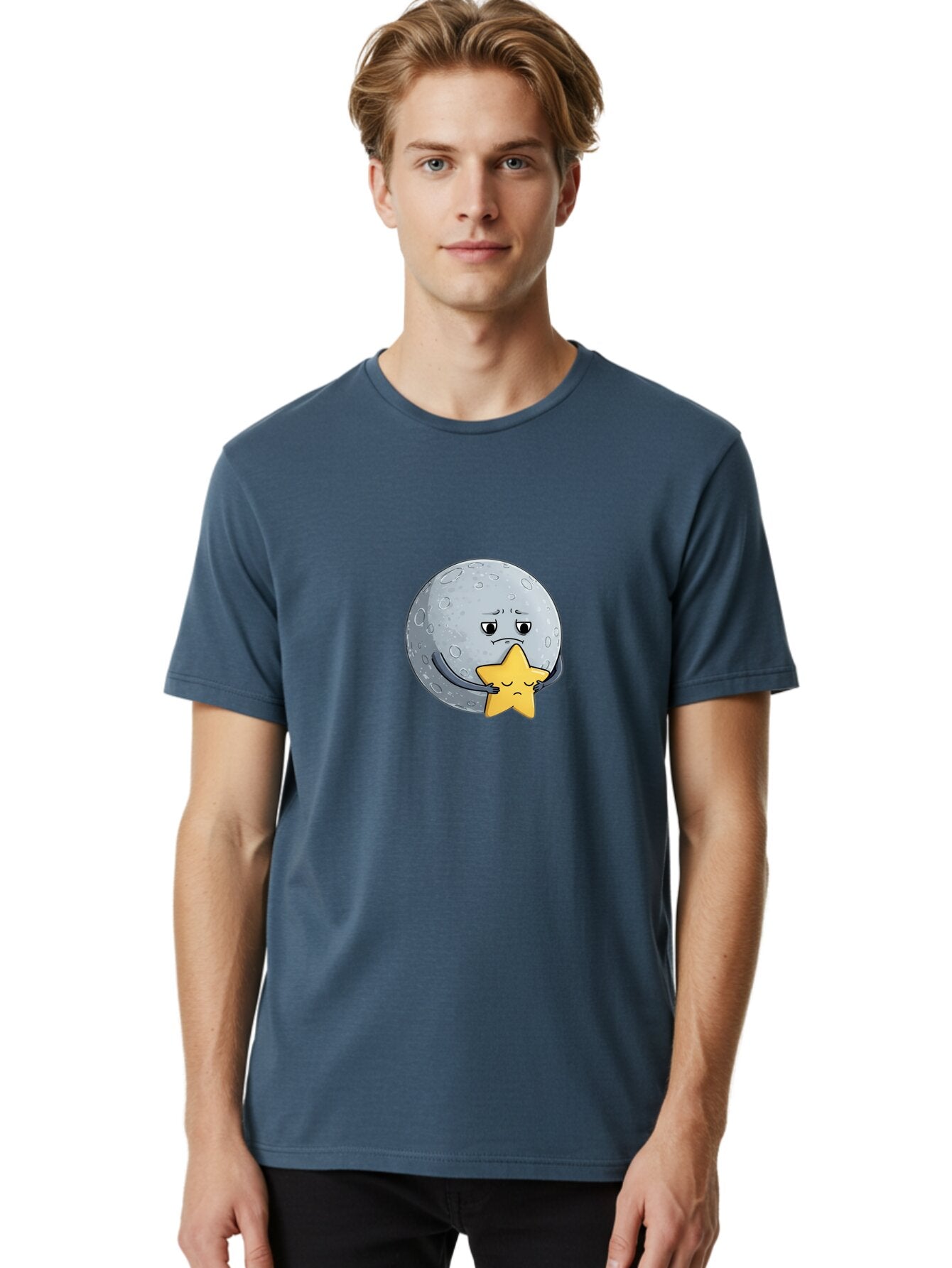 Unhappy-Moon-Embracing-Star Men'S Graphic Tee, 100% Cotton, Comfortable Casual Summer Wear, Machine Washable, Vintage Camera, Old Camera, Antique Camera, Black Camera, Classic Photography, Photography Equipment, Nostalgic Device, Film Camera, Baq172 23