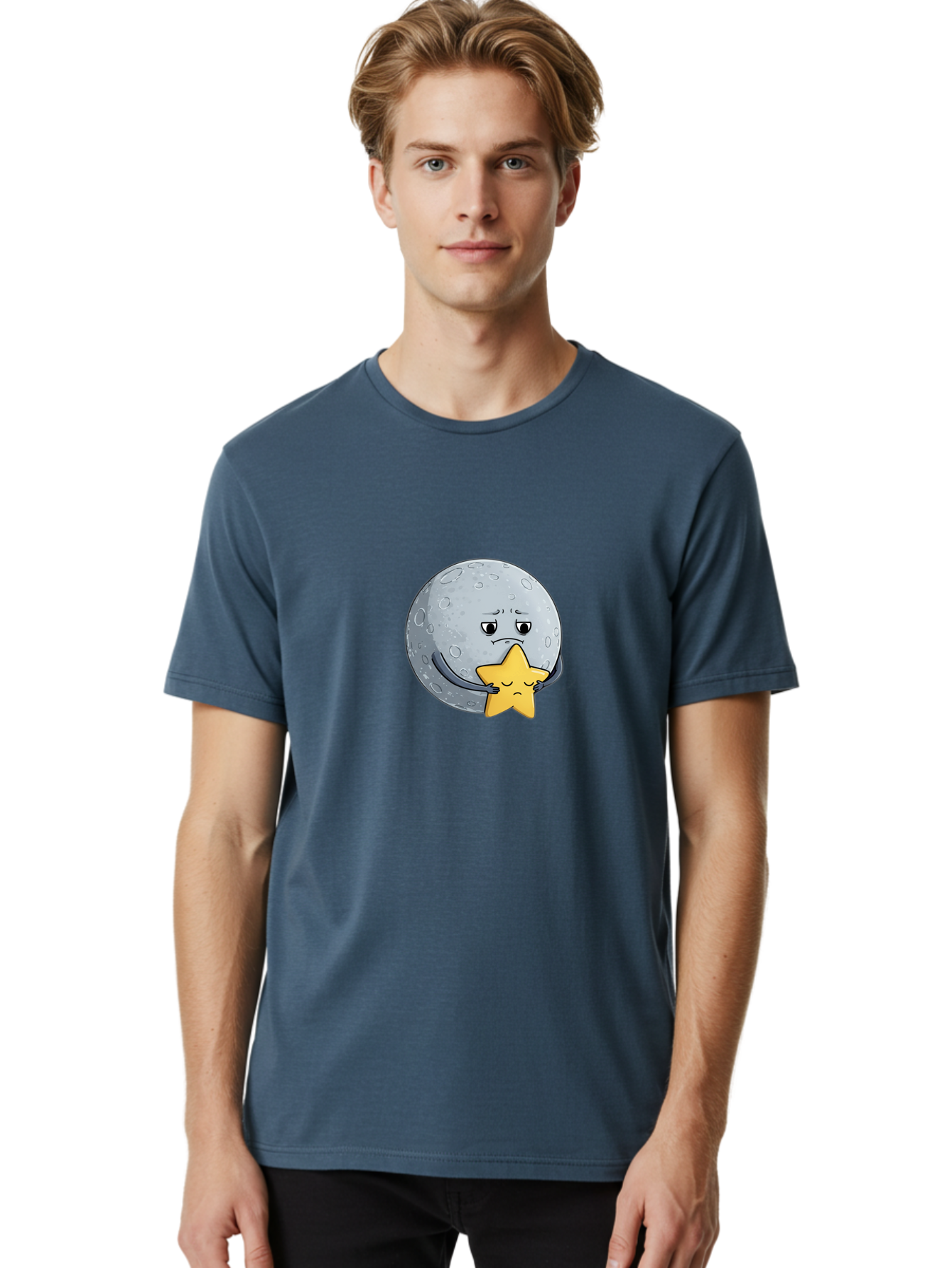 Unhappy-Moon-Embracing-Star Men'S Graphic Tee, 100% Cotton, Comfortable Casual Summer Wear, Machine Washable, Vintage Camera, Old Camera, Antique Camera, Black Camera, Classic Photography, Photography Equipment, Nostalgic Device, Film Camera, Baq172 29