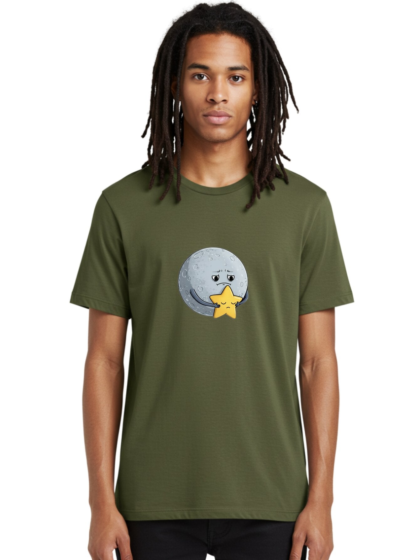 Unhappy-Moon-Embracing-Star Men'S Graphic Tee, 100% Cotton, Comfortable Casual Summer Wear, Machine Washable, Vintage Camera, Old Camera, Antique Camera, Black Camera, Classic Photography, Photography Equipment, Nostalgic Device, Film Camera, Baq172 24