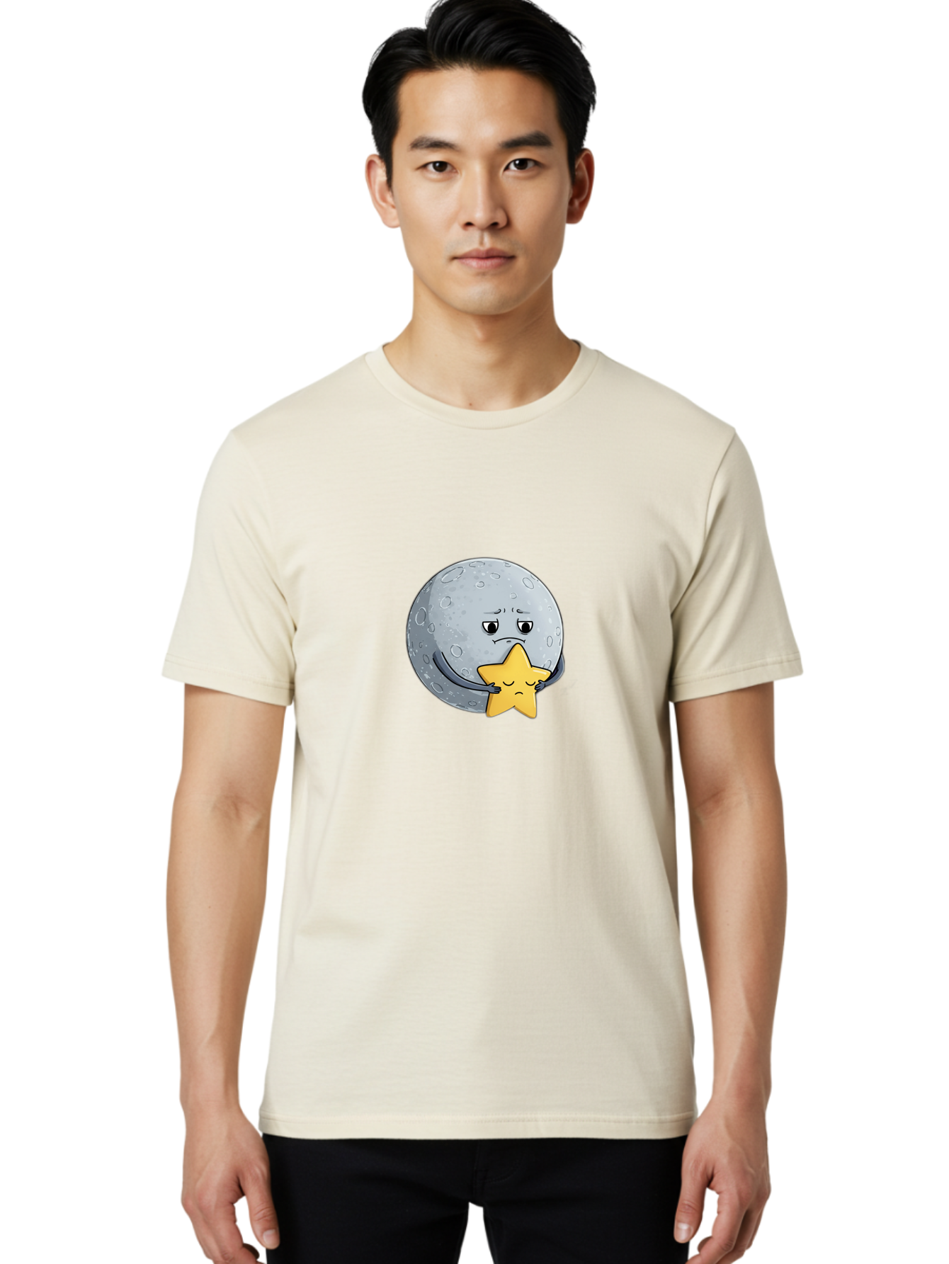 Unhappy-Moon-Embracing-Star Men'S Graphic Tee, 100% Cotton, Comfortable Casual Summer Wear, Machine Washable, Vintage Camera, Old Camera, Antique Camera, Black Camera, Classic Photography, Photography Equipment, Nostalgic Device, Film Camera, Baq172 28