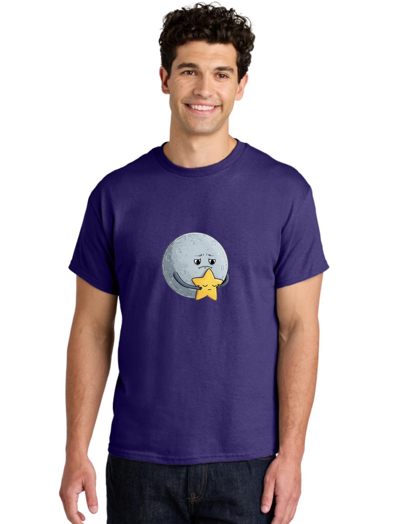 Unhappy-Moon-Embracing-Star Men'S Graphic Tee, 100% Cotton, Comfortable Casual Summer Wear, Machine Washable, Vintage Camera, Old Camera, Antique Camera, Black Camera, Classic Photography, Photography Equipment, Nostalgic Device, Film Camera, Baq172 21