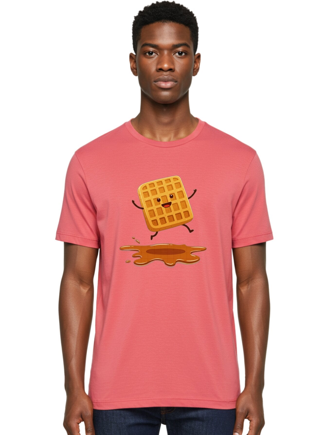 Waffle-Character-1 Men'S Graphic Tee, 100% Cotton, Comfortable Casual Summer Wear, Machine Washable, Vintage Camera, Old Camera, Antique Camera, Black Camera, Classic Photography, Photography Equipment, Nostalgic Device, Film Camera, Baq177 21