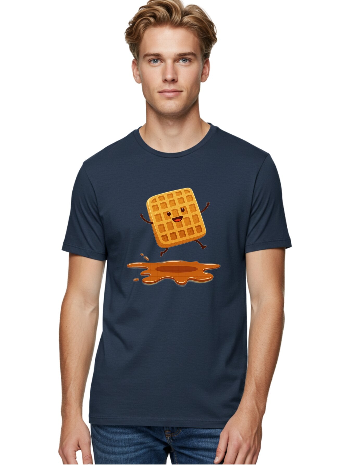 Waffle-Character-1 Men'S Graphic Tee, 100% Cotton, Comfortable Casual Summer Wear, Machine Washable, Vintage Camera, Old Camera, Antique Camera, Black Camera, Classic Photography, Photography Equipment, Nostalgic Device, Film Camera, Baq177 18