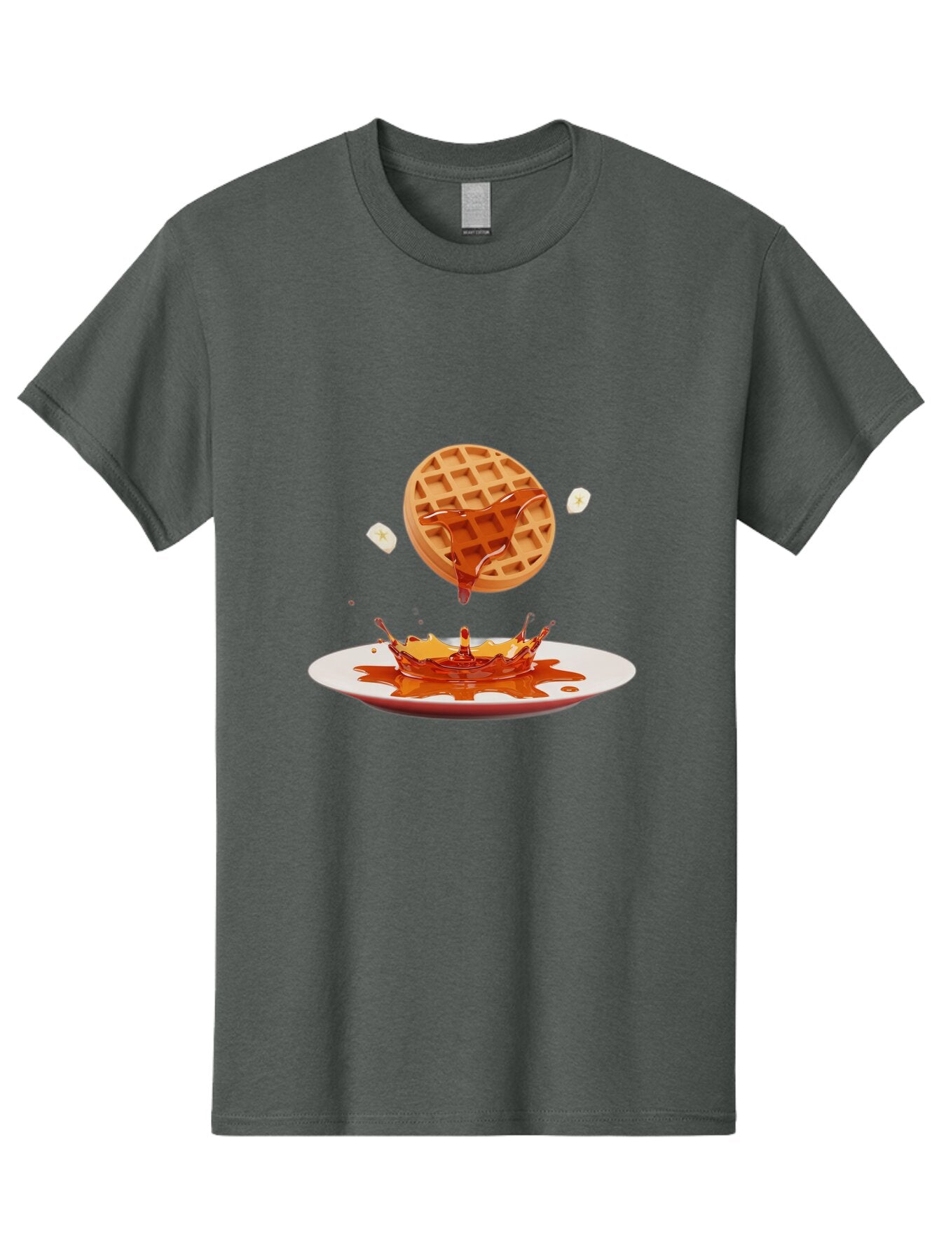 Waffle-Syrup-Splash Men'S Graphic Tee, 100% Cotton, Comfortable Casual Summer Wear, Machine Washable, Vintage Camera, Old Camera, Antique Camera, Black Camera, Classic Photography, Photography Equipment, Nostalgic Device, Film Camera, Baq179 12