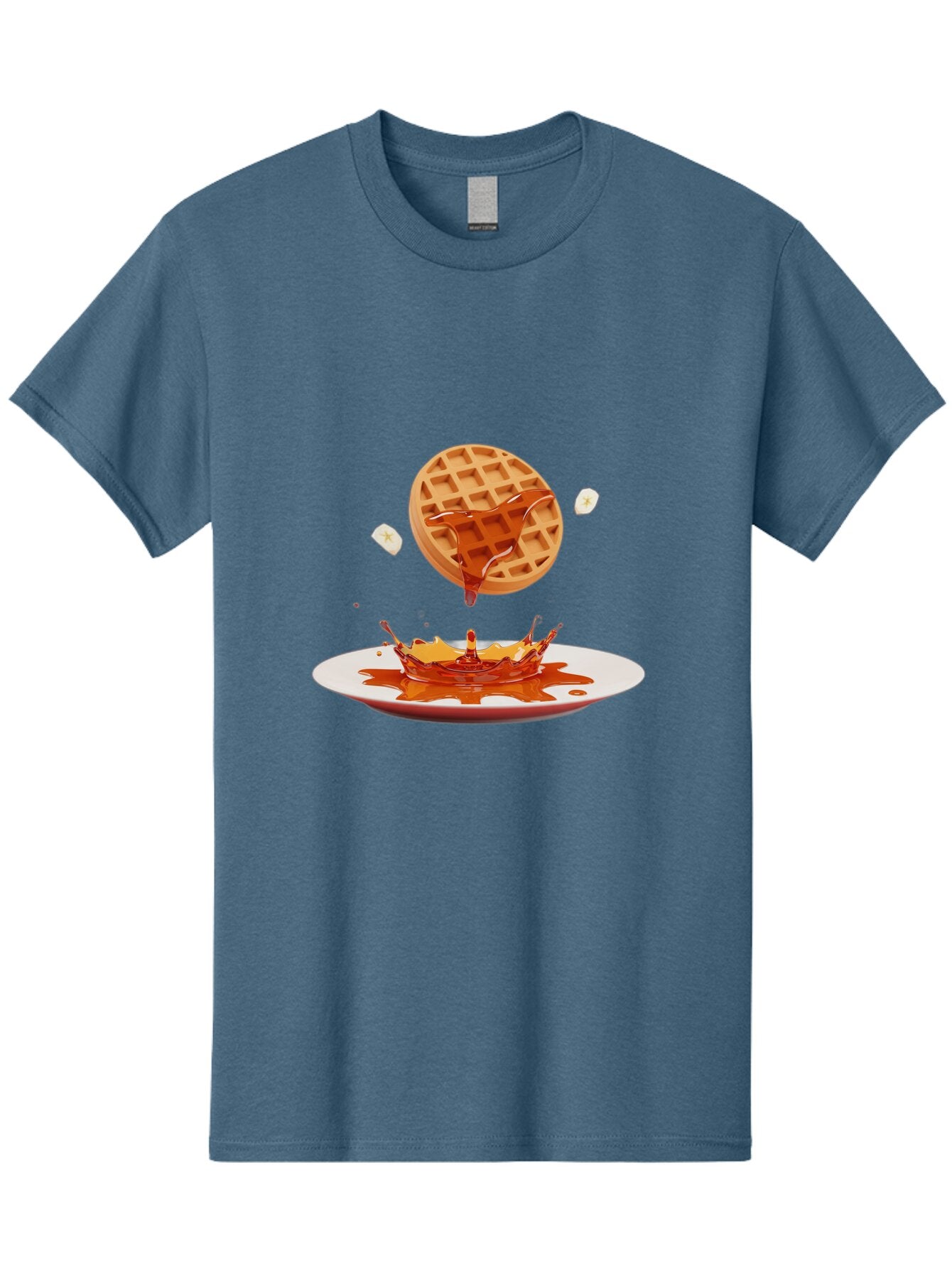 Waffle-Syrup-Splash Men'S Graphic Tee, 100% Cotton, Comfortable Casual Summer Wear, Machine Washable, Vintage Camera, Old Camera, Antique Camera, Black Camera, Classic Photography, Photography Equipment, Nostalgic Device, Film Camera, Baq179 9