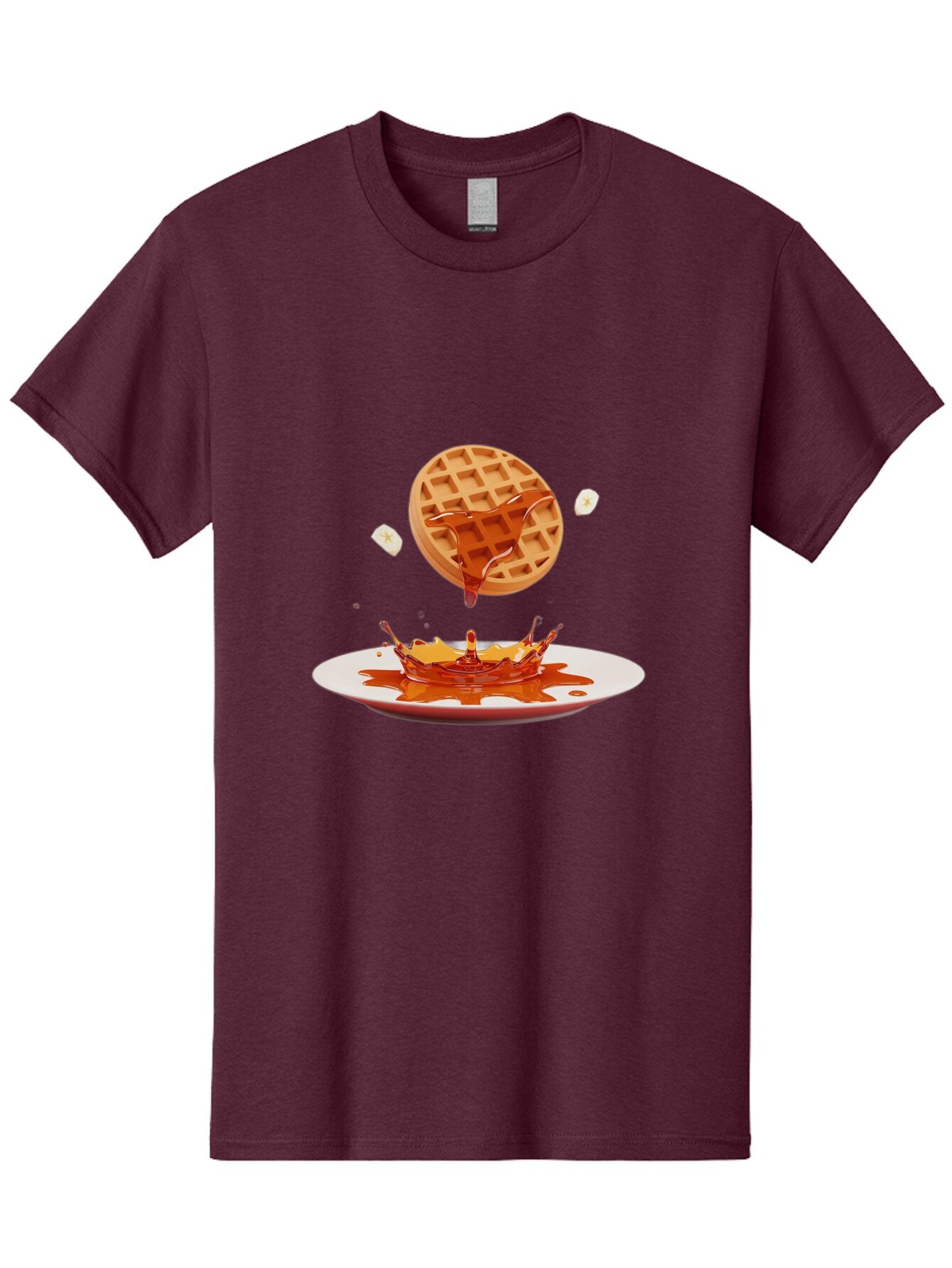 Waffle-Syrup-Splash Men'S Graphic Tee, 100% Cotton, Comfortable Casual Summer Wear, Machine Washable, Vintage Camera, Old Camera, Antique Camera, Black Camera, Classic Photography, Photography Equipment, Nostalgic Device, Film Camera, Baq179 2