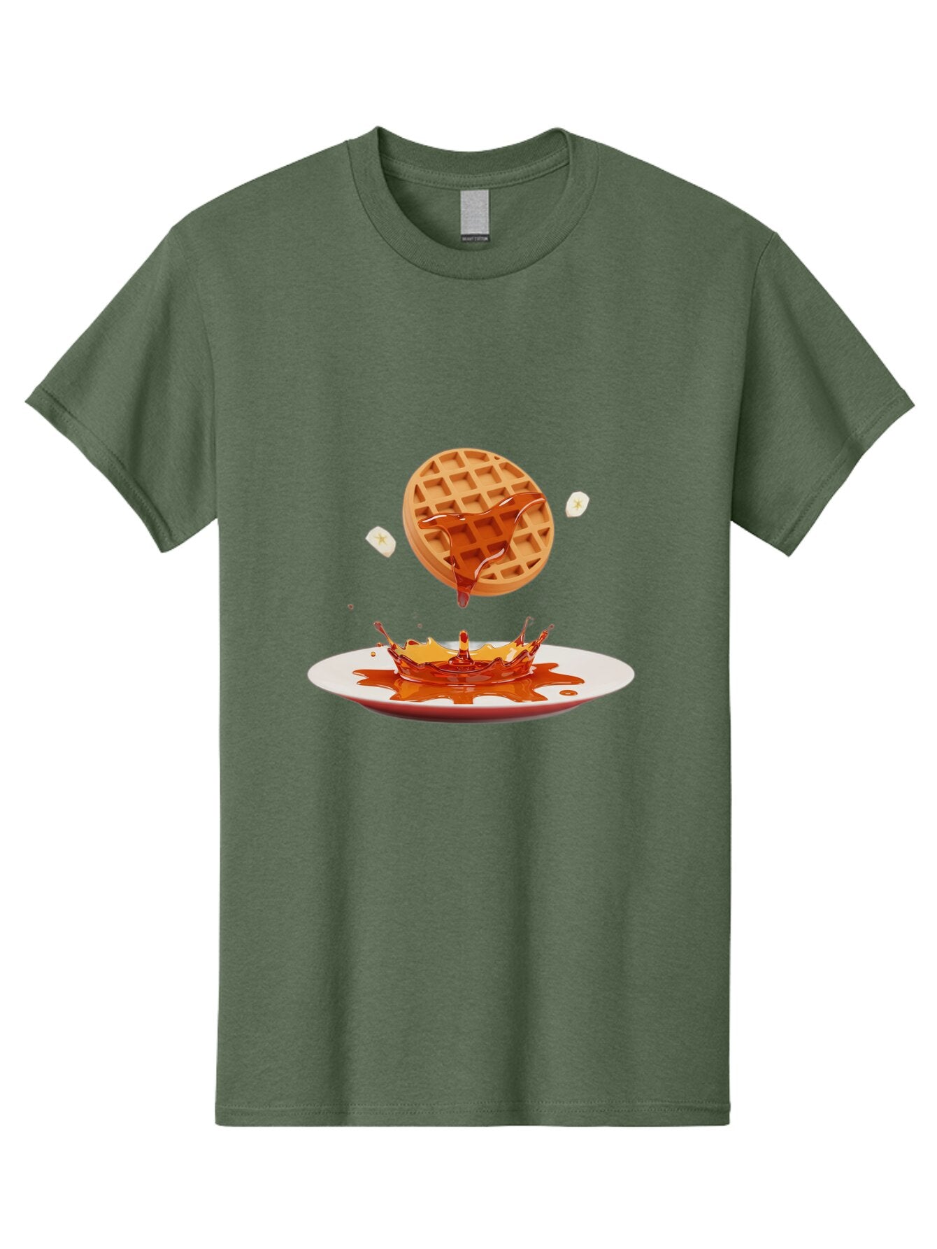 Waffle-Syrup-Splash Men'S Graphic Tee, 100% Cotton, Comfortable Casual Summer Wear, Machine Washable, Vintage Camera, Old Camera, Antique Camera, Black Camera, Classic Photography, Photography Equipment, Nostalgic Device, Film Camera, Baq179 6